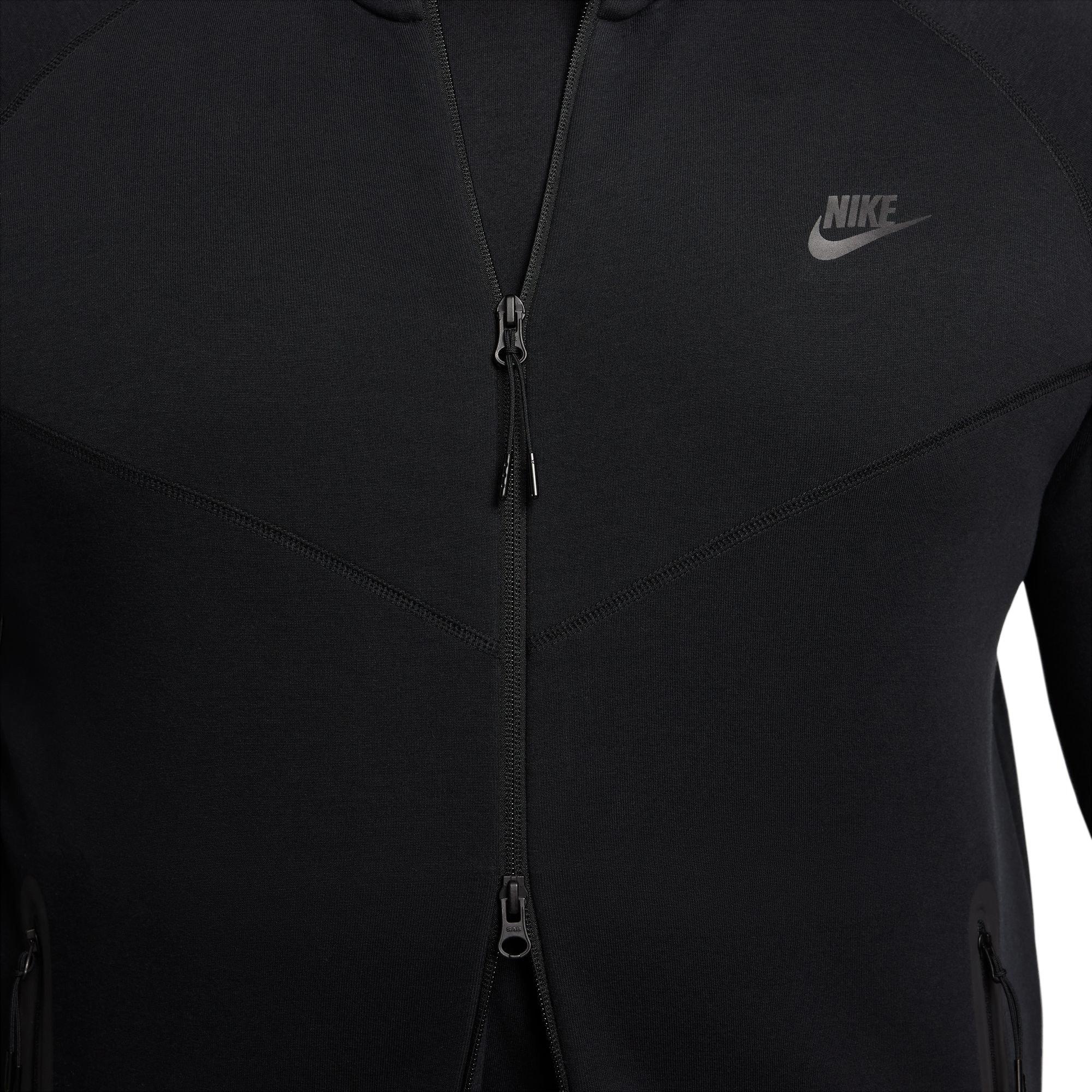Nike Men's Sportswear Tech Fleece Full-Zip Windrunner Jacket-Black - BLACK Thumbnail View 12