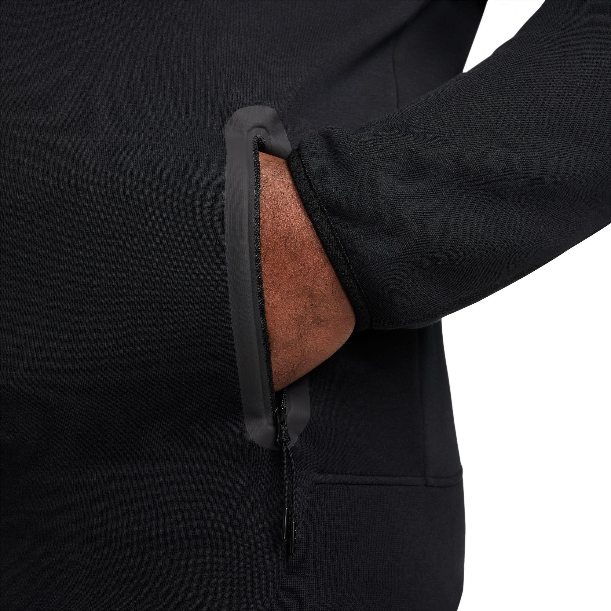 Nike Men's Sportswear Tech Fleece Full-Zip Windrunner Jacket-Black - BLACK Thumbnail View 13