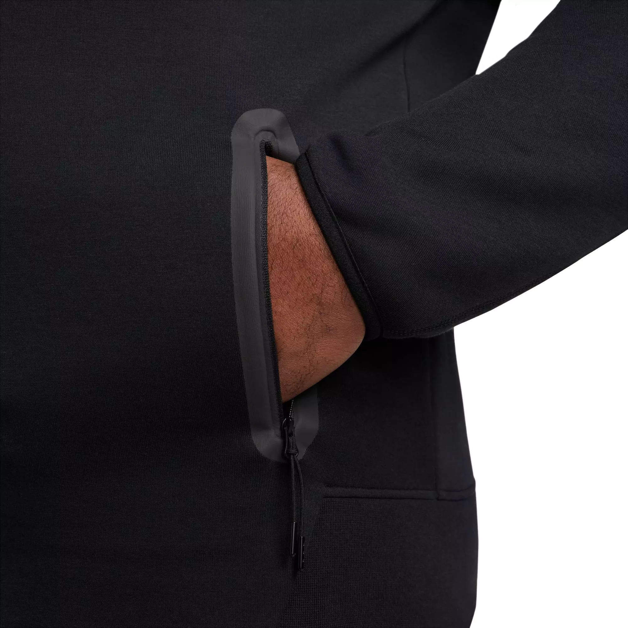 Nike Men's Sportswear Tech Fleece Full-Zip Windrunner Jacket-Black - BLACK