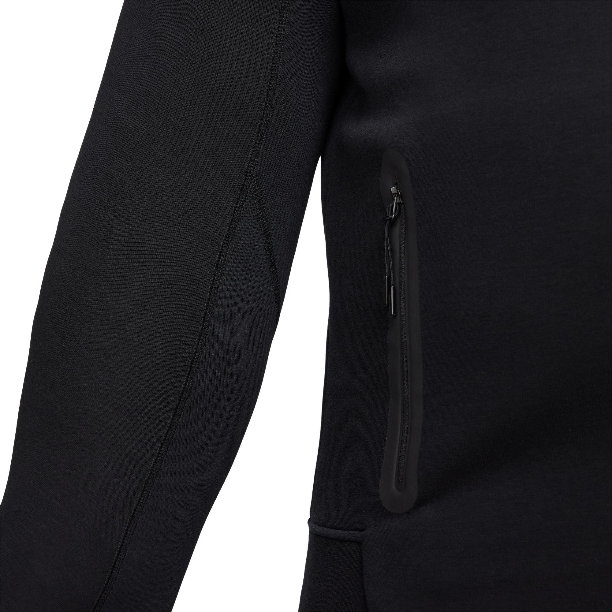 Nike Men's Sportswear Tech Fleece Full-Zip Windrunner Jacket-Black - BLACK Thumbnail View 15