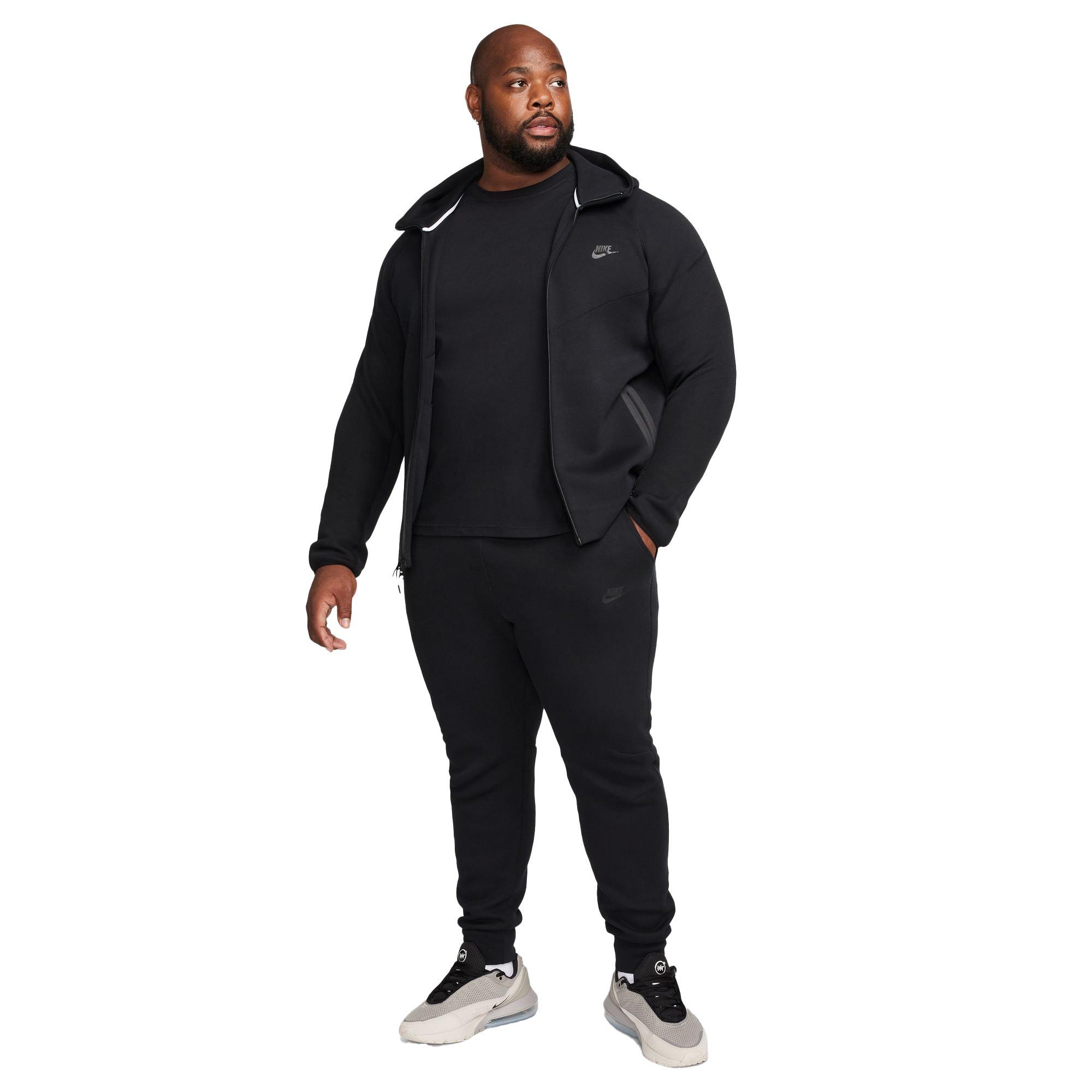 Nike Men's Sportswear Tech Fleece Full-Zip Windrunner Jacket-Black - BLACK Thumbnail View 16