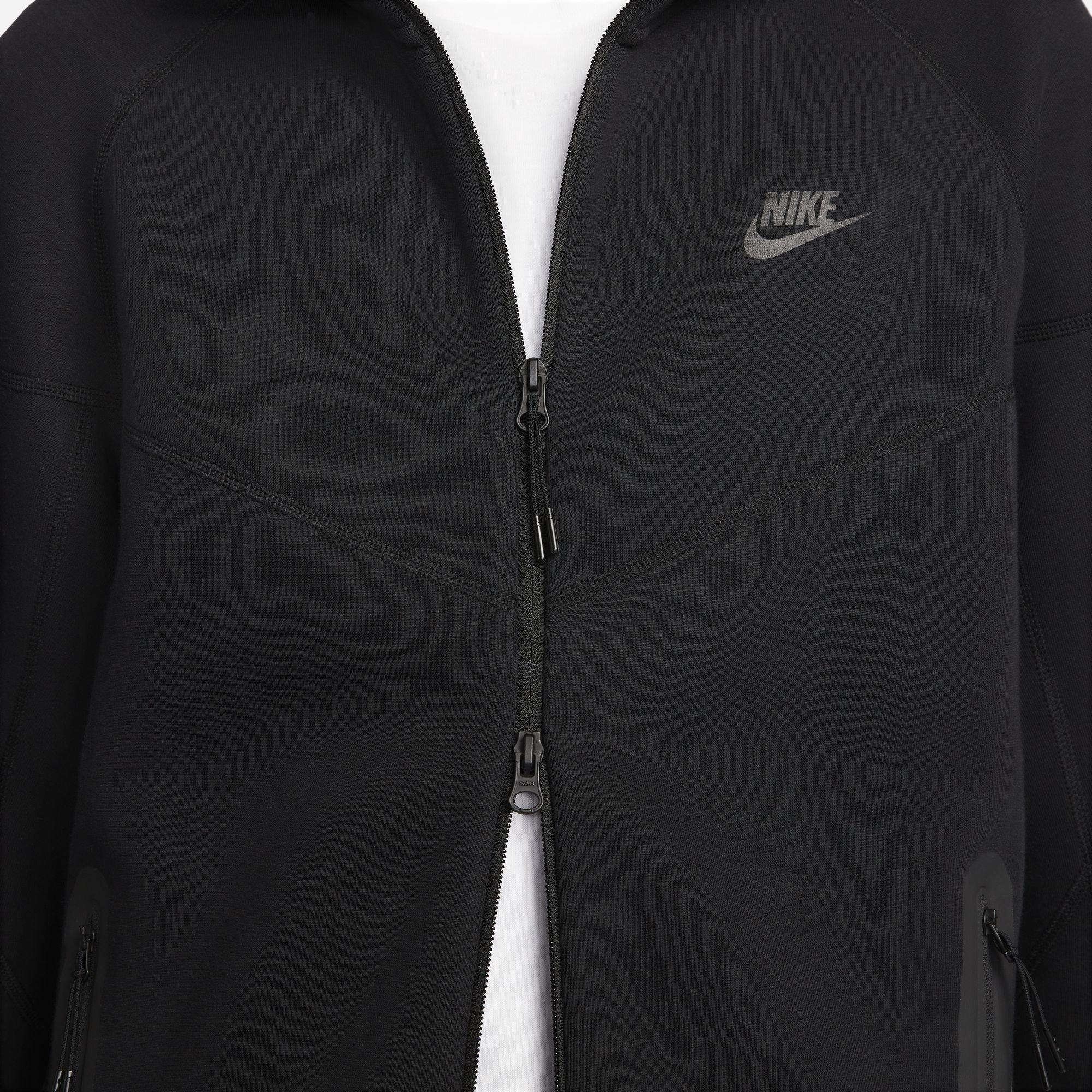 Nike Men's Sportswear Tech Fleece Full-Zip Windrunner Jacket-Black - BLACK Thumbnail View 4