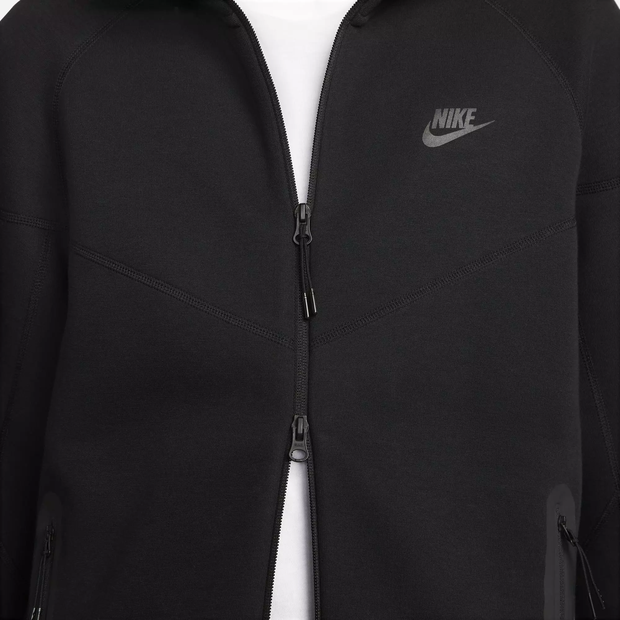 Nike Men's Sportswear Tech Fleece Full-Zip Windrunner Jacket-Black - BLACK