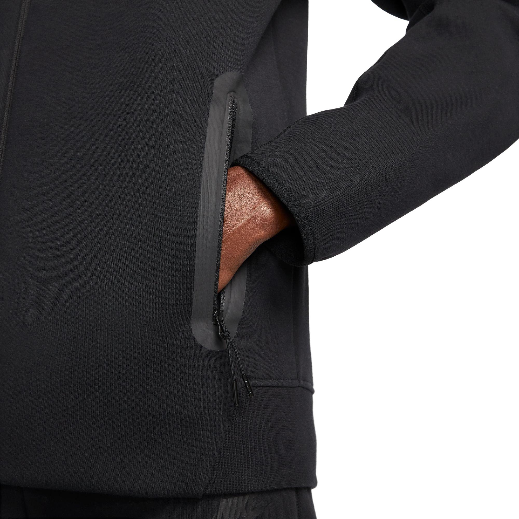 Nike Men's Sportswear Tech Fleece Full-Zip Windrunner Jacket-Black - BLACK Thumbnail View 5