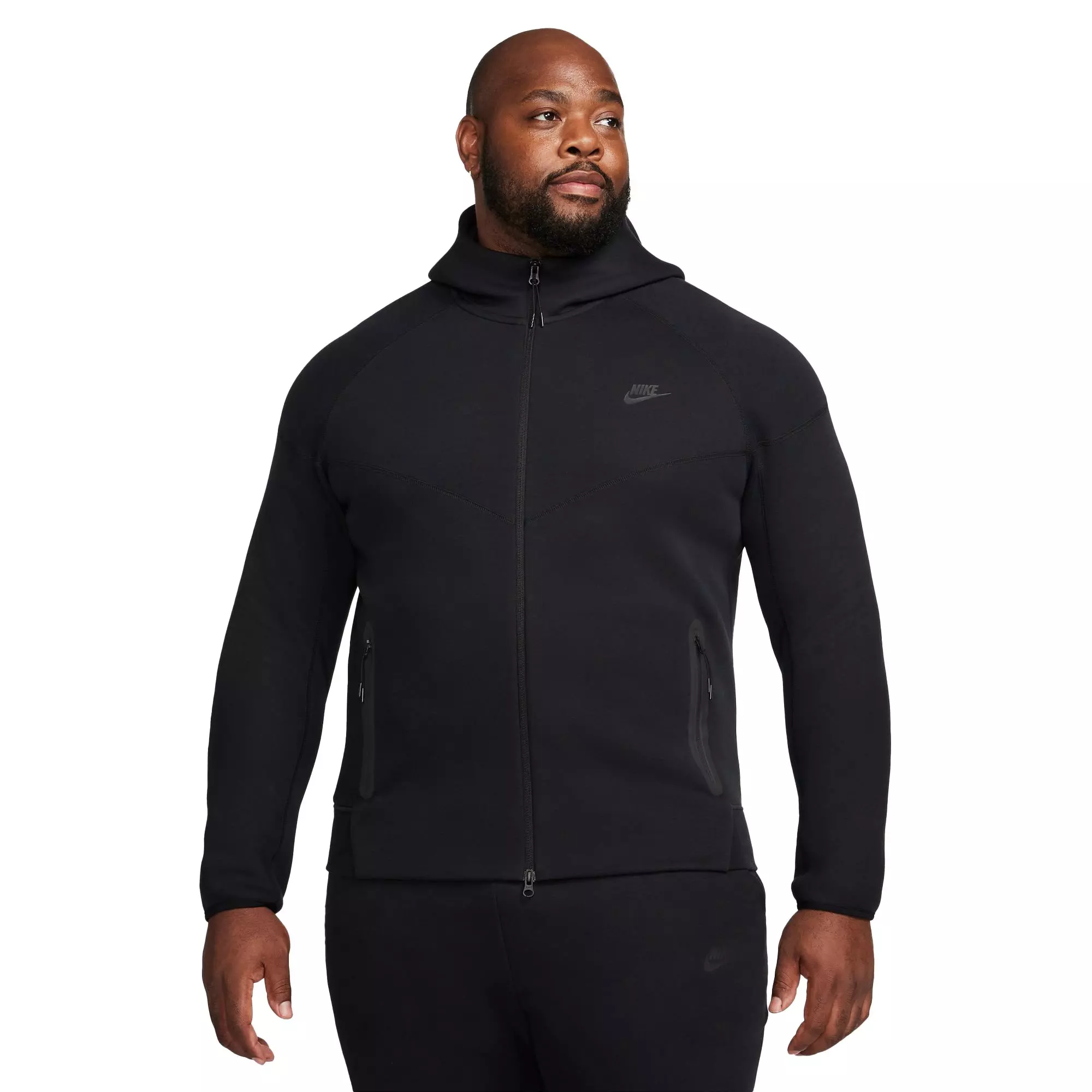 Nike Men's Sportswear Tech Fleece Full-Zip Windrunner Jacket-Black - BLACK