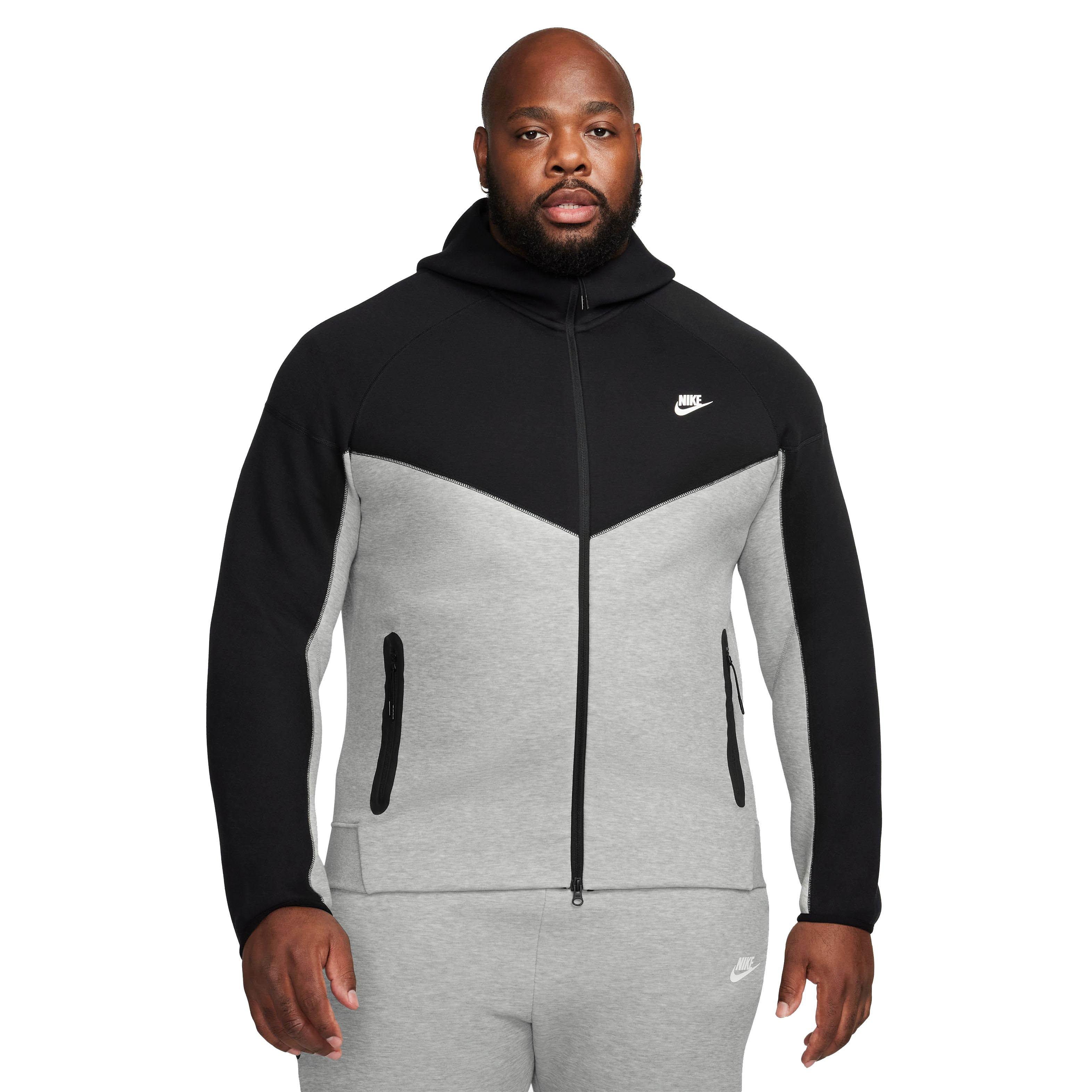 Nike Men's Sportswear Tech Fleece Full-Zip Windrunner Jacket-Black/Grey - BLACK/GREY Thumbnail View 1