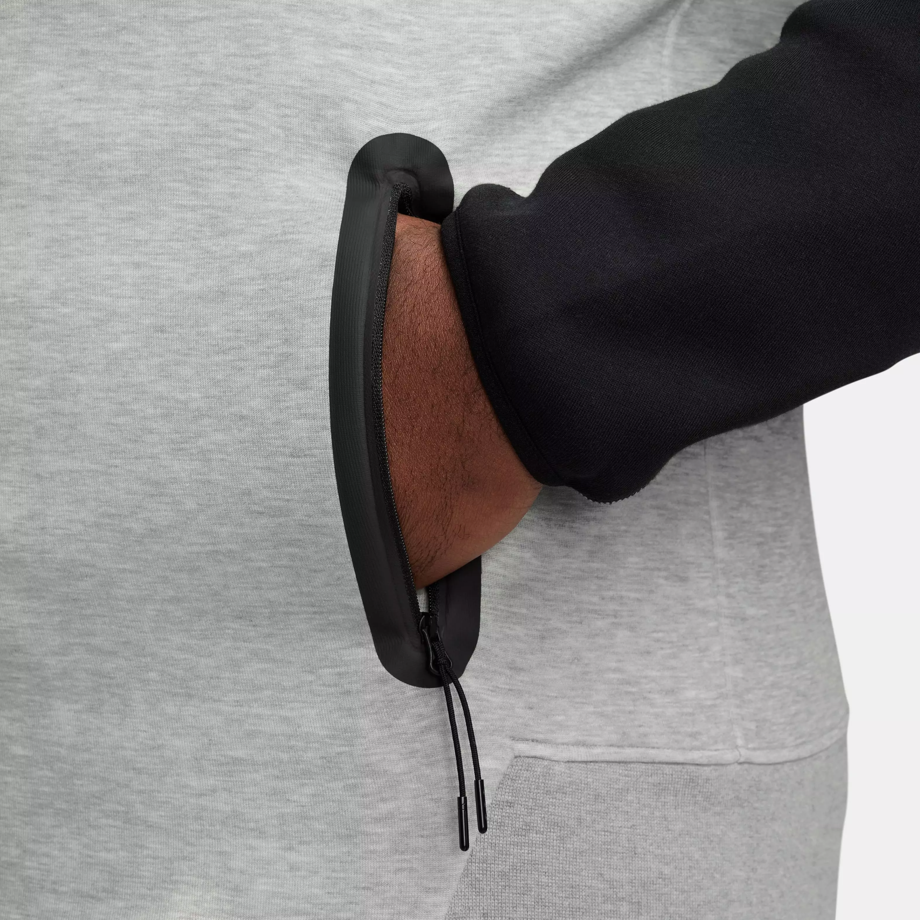 Nike Men's Sportswear Tech Fleece Full-Zip Windrunner Jacket-Black/Grey - BLACK/GREY