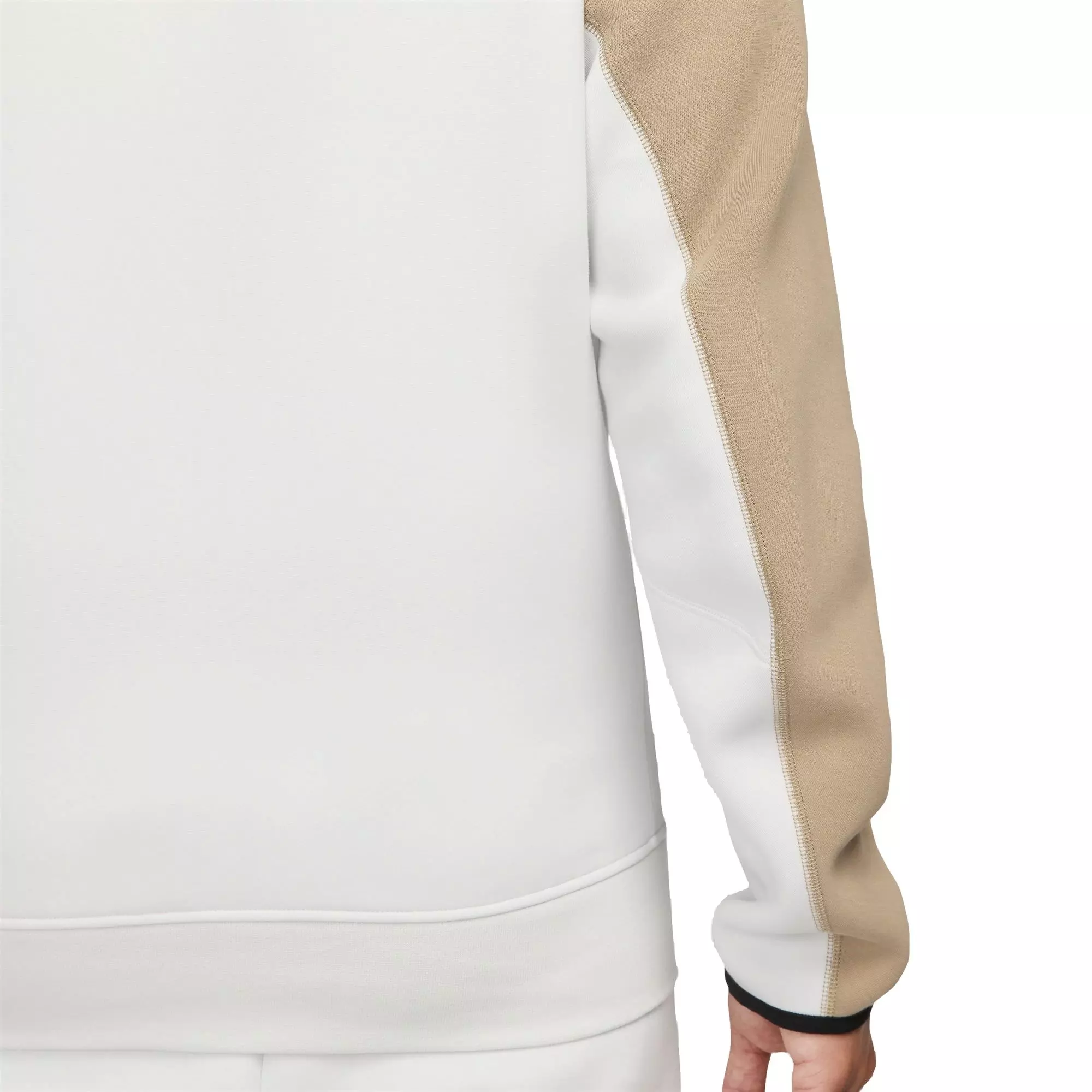 Nike Men's Tech Fleece Full-Zip Hoodie - Summit White - WHITE/KHAKI