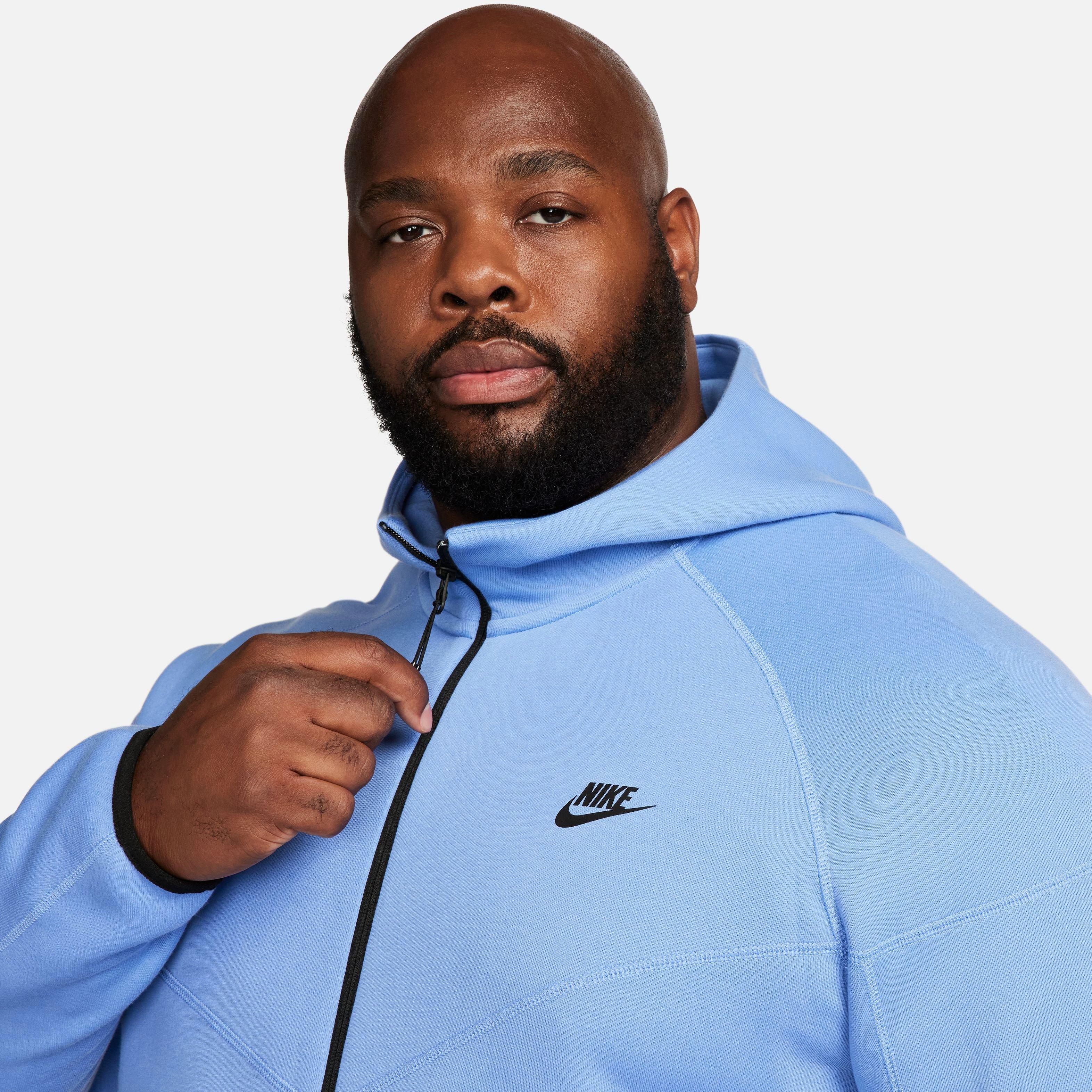 Nike Classic Fleece Full Zip Hoodie in Blue for Men