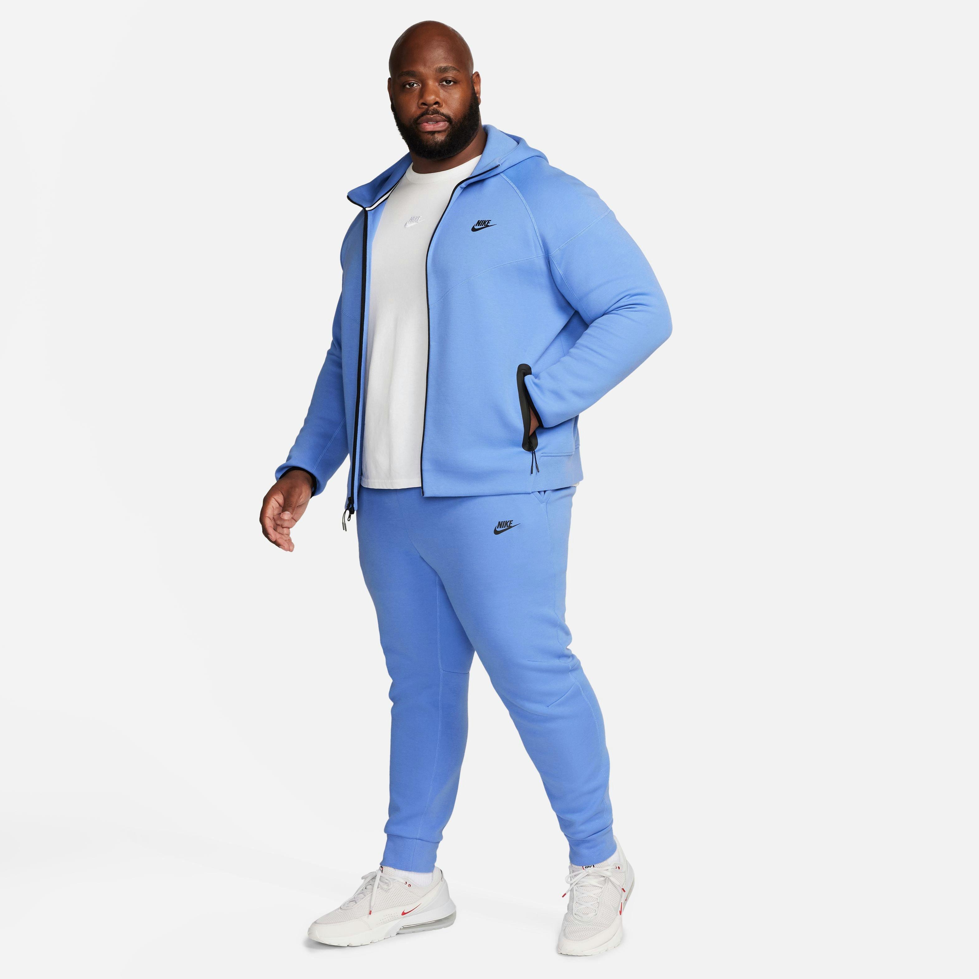 Nike Men's Sportswear Tech Fleece Full-Zip Windrunner Jacket-Lt Blue -  Hibbett