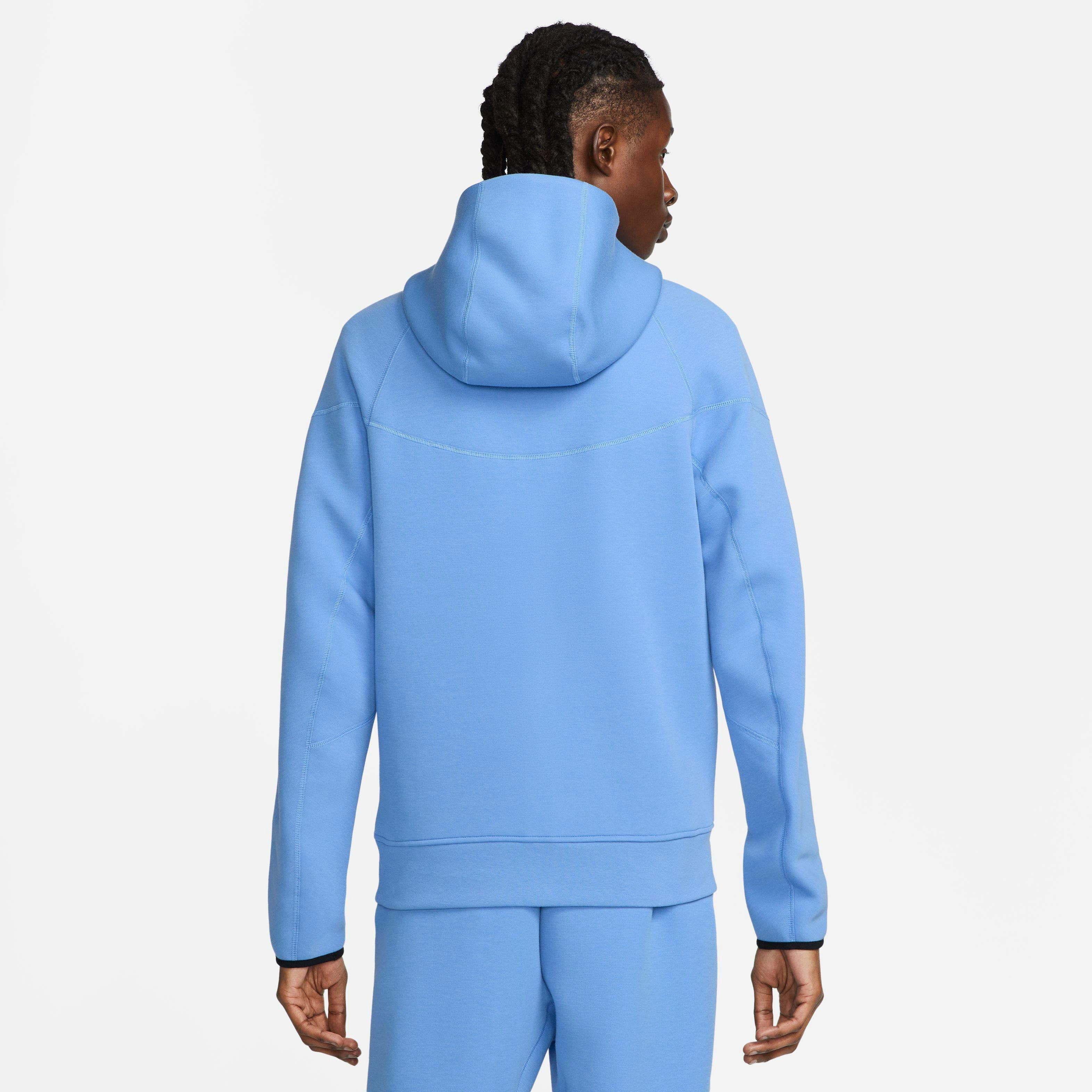 Nike tech fleece hoodie best sale light blue