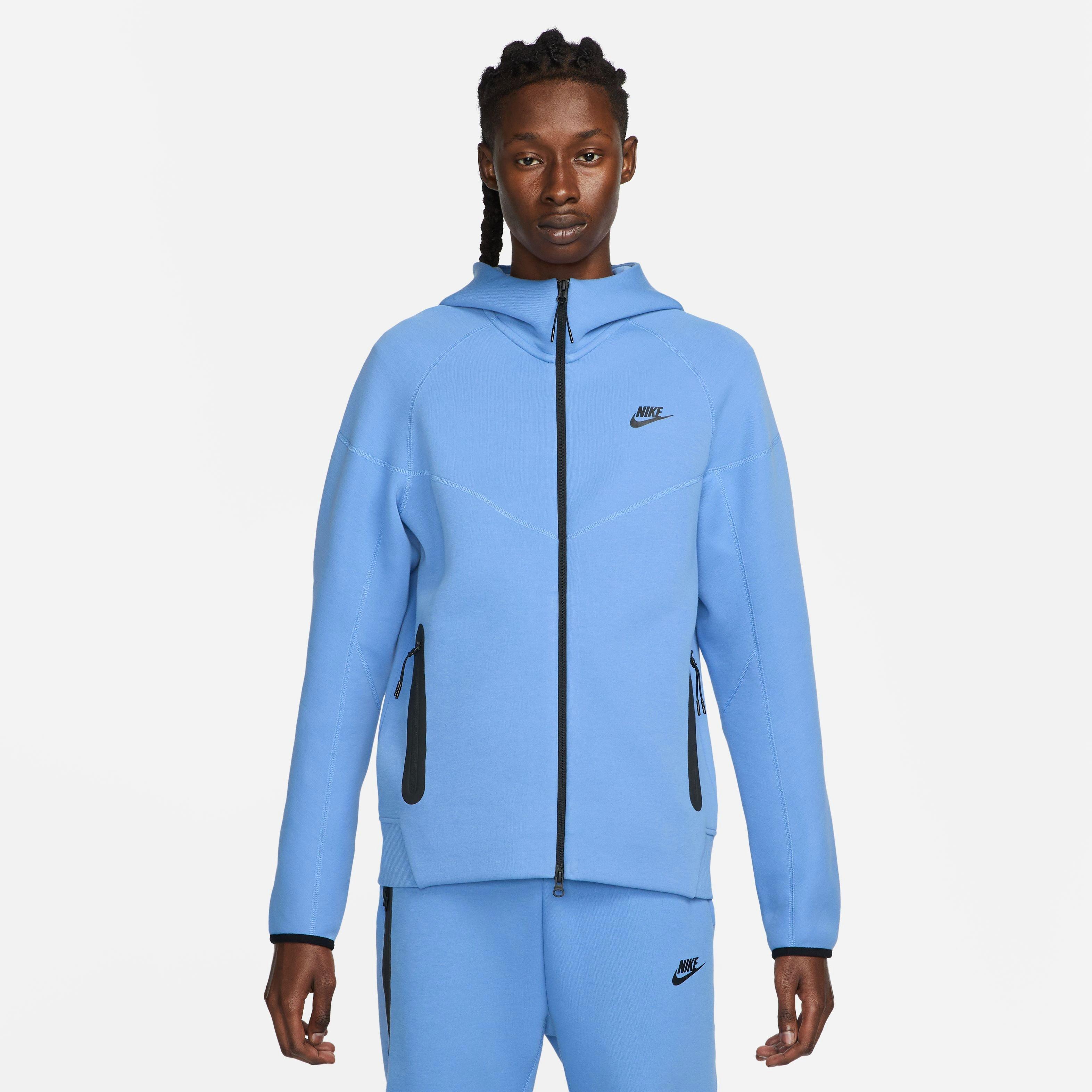 Nike Men's Sportswear Tech Fleece Full-Zip Windrunner Jacket-Lt Blue -  Hibbett