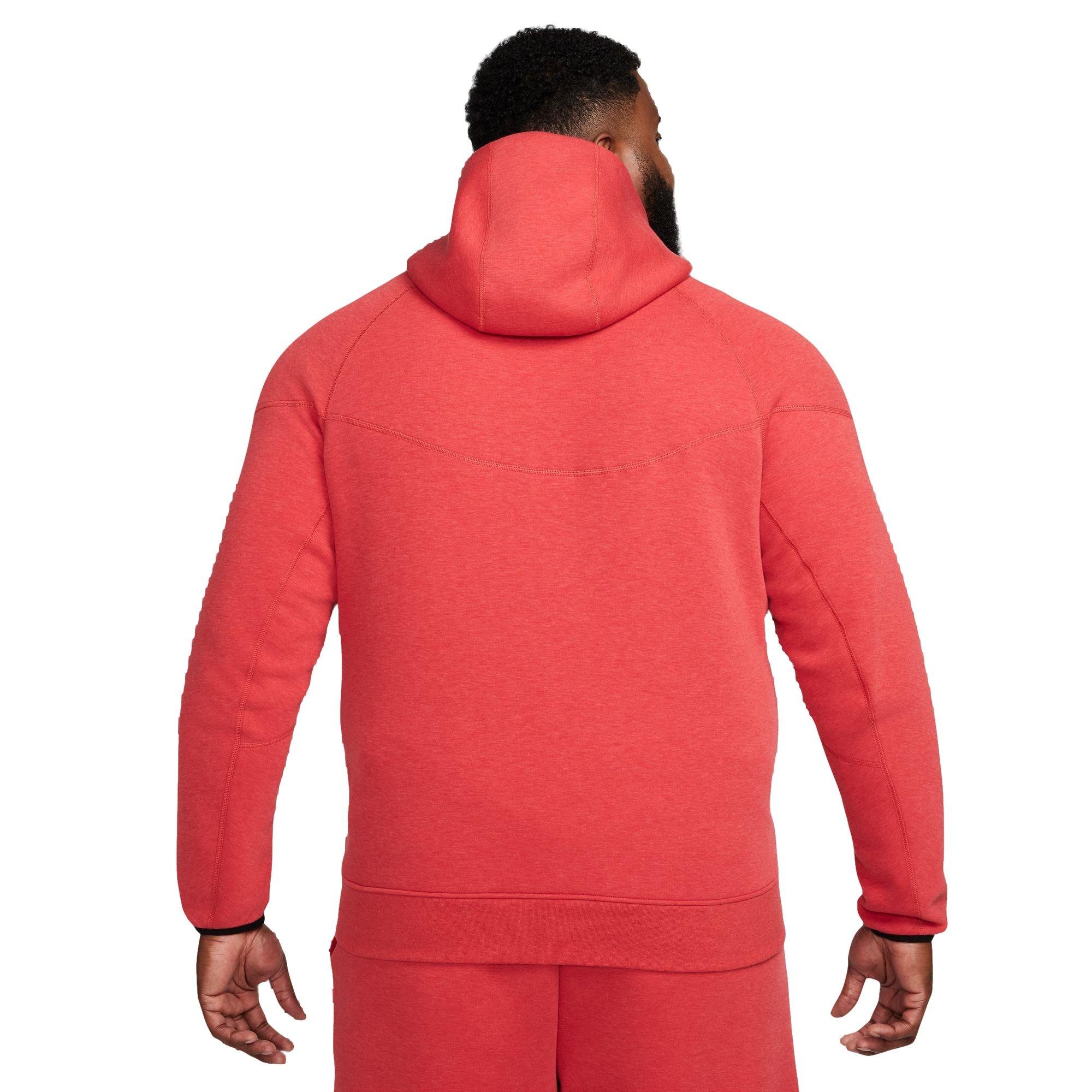 Nike Men's Tech Fleece Full-Zip Hoodie - Red - RED Thumbnail View 2