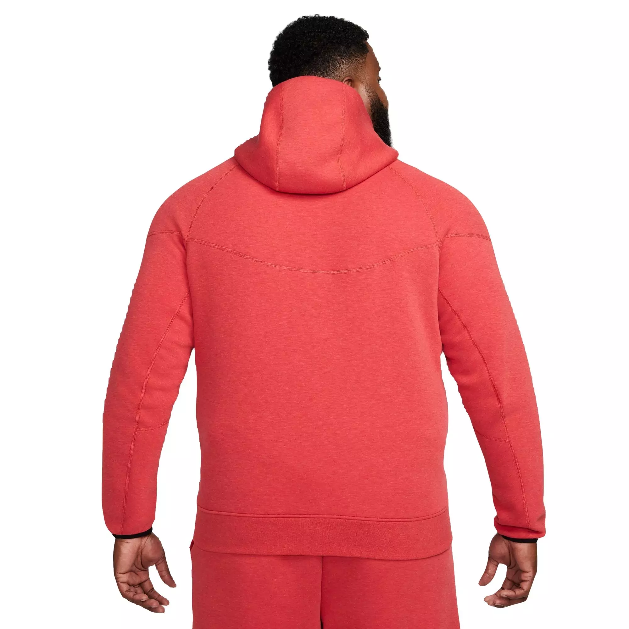 Nike Men's Tech Fleece Full-Zip Hoodie - Red - RED