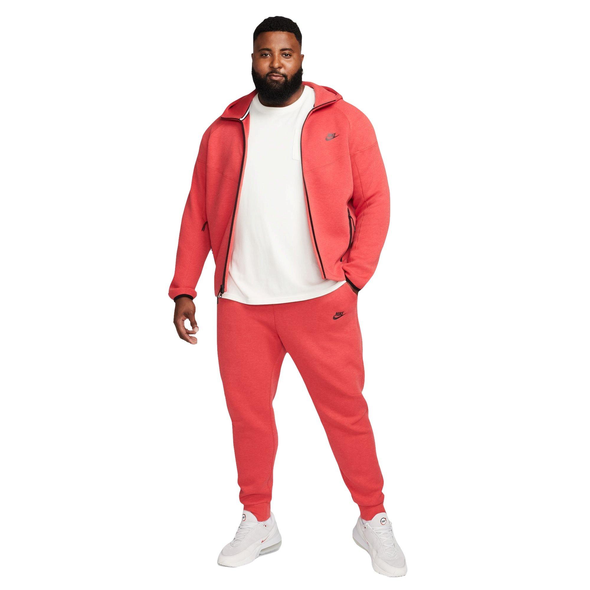 Nike Men's Tech Fleece Full-Zip Hoodie - Red - RED Thumbnail View 7