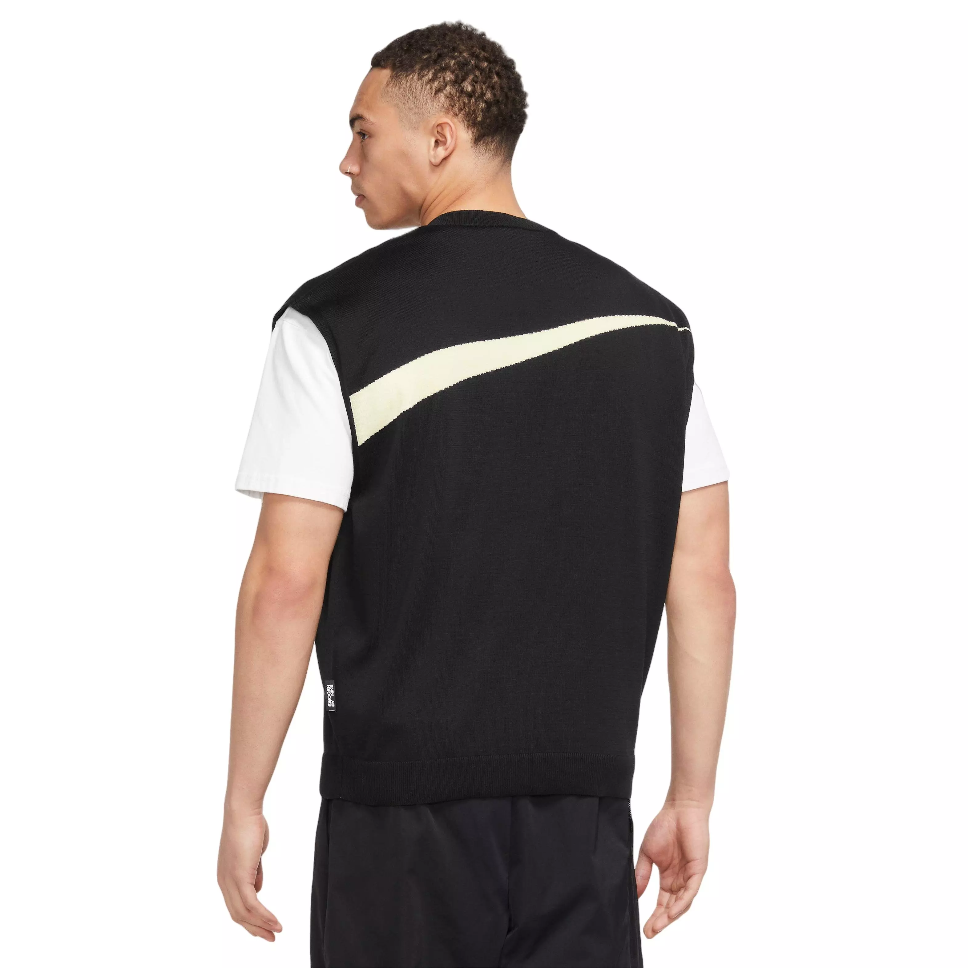 Nike Men's Swoosh Sweater Vest - BLACK