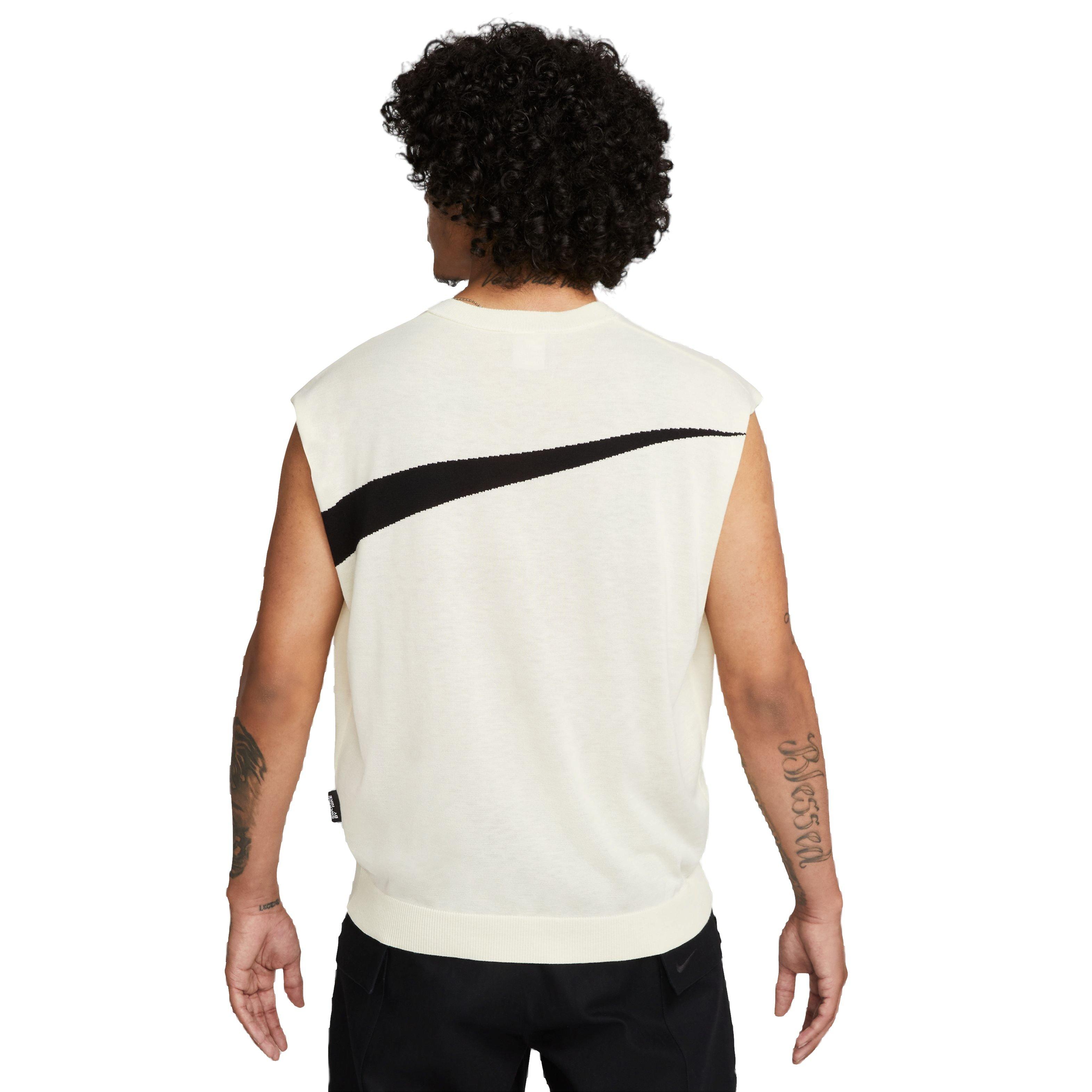 Nike Men's Swoosh Sweater Vest-White - OFF-WHITE Thumbnail View 2