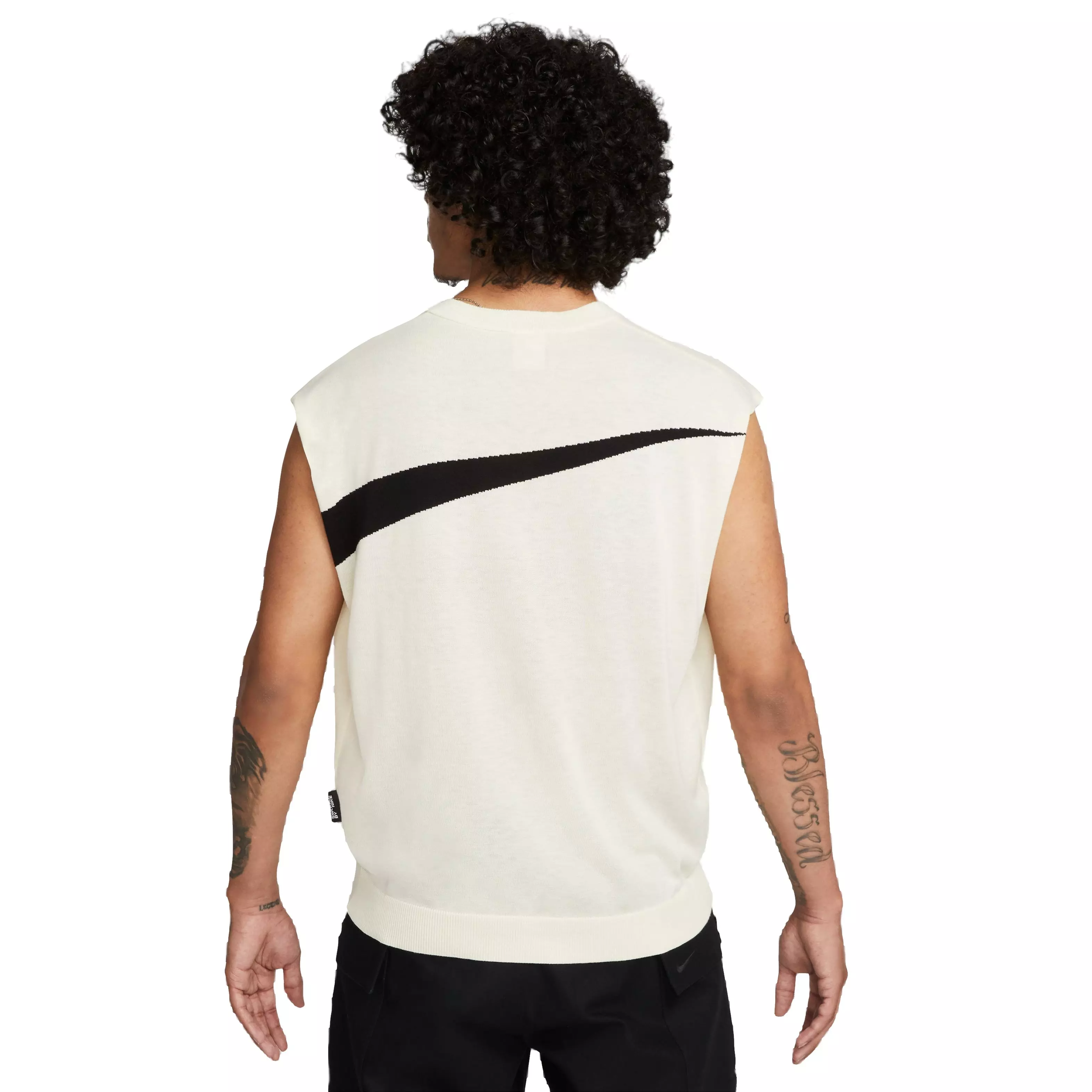 Nike Men's Swoosh Sweater Vest-White - OFF-WHITE