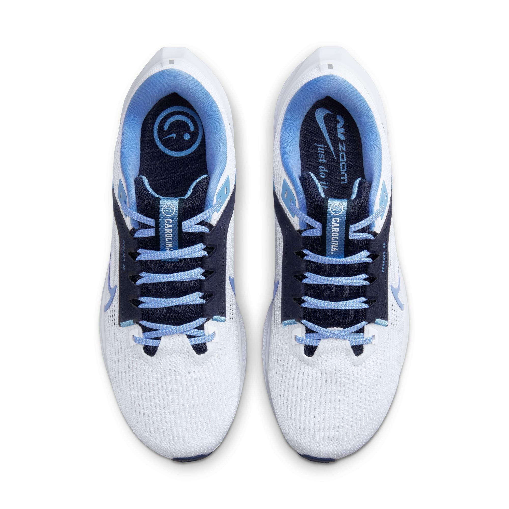 Nike Pegasus 40 "UNC" Men's Running Shoe - WHITE/VALOR BLUE/COLLEGE NAVY Thumbnail View 11