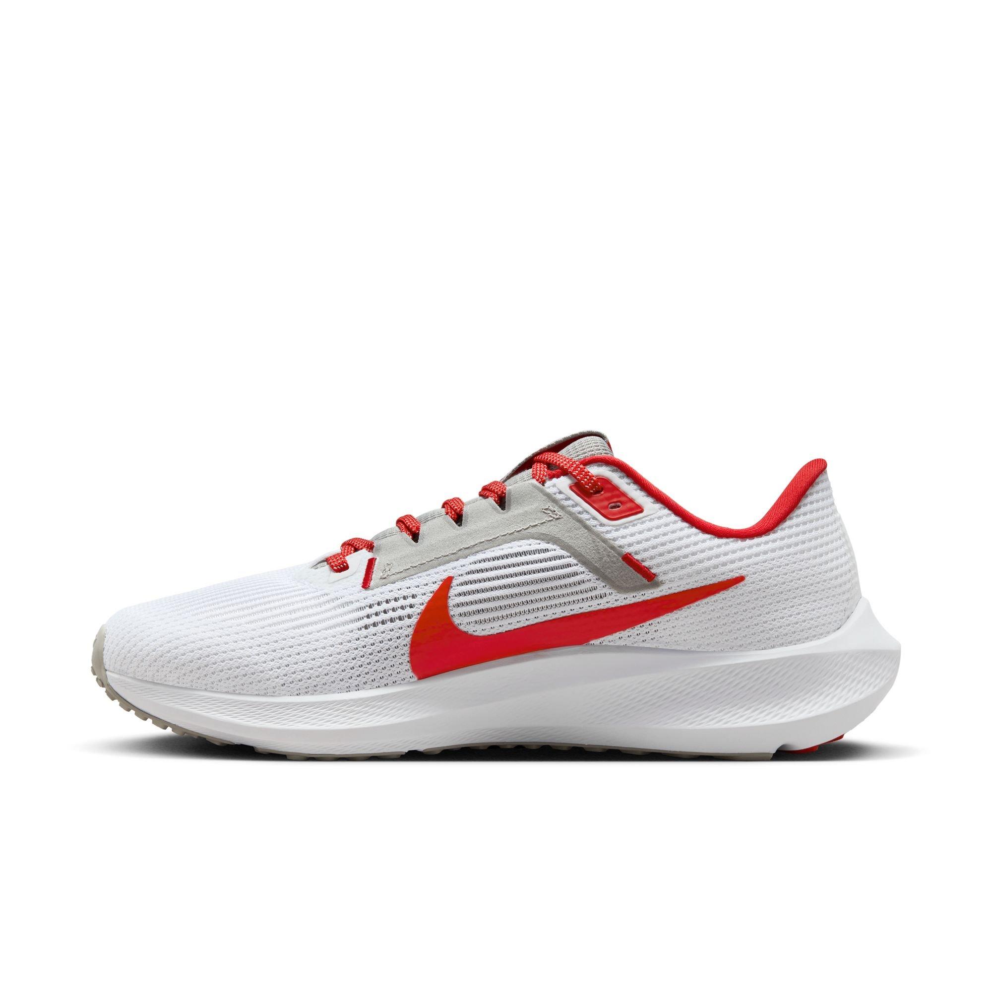 Nike Pegasus 40 "Ohio State" Men's Running Shoe - WHITE/UNIVERSITY RED/PEWTER GREY Thumbnail View 10