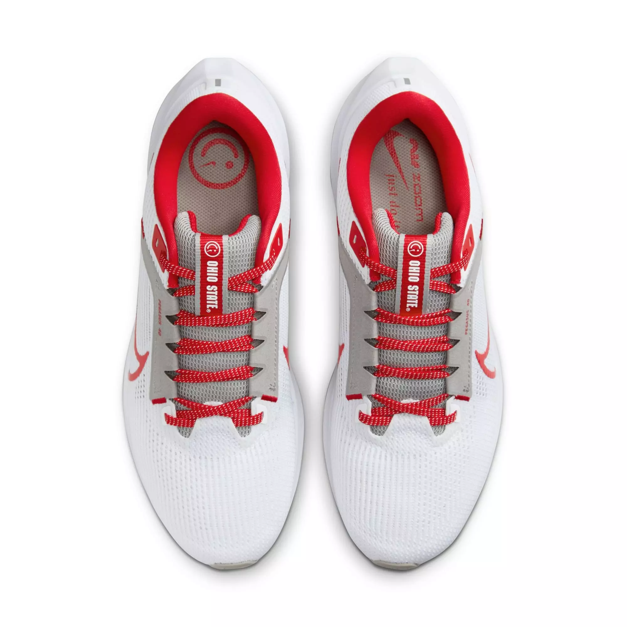 Nike Pegasus 40 "Ohio State" Men's Running Shoe - WHITE/UNIVERSITY RED/PEWTER GREY