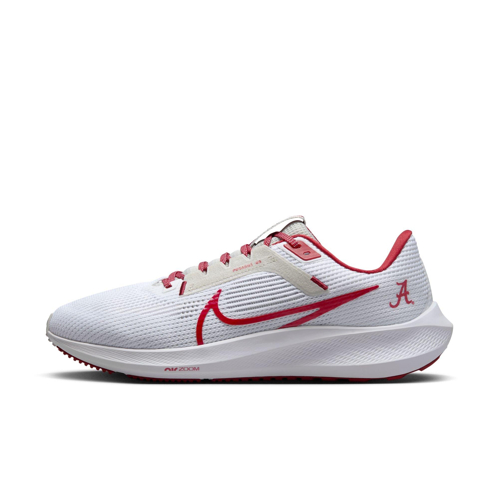 Nike Pegasus 40 "Alabama" Men's Running Shoe - WHITE/TEAM CRIMSON/NIGHT SILVER Thumbnail View 9