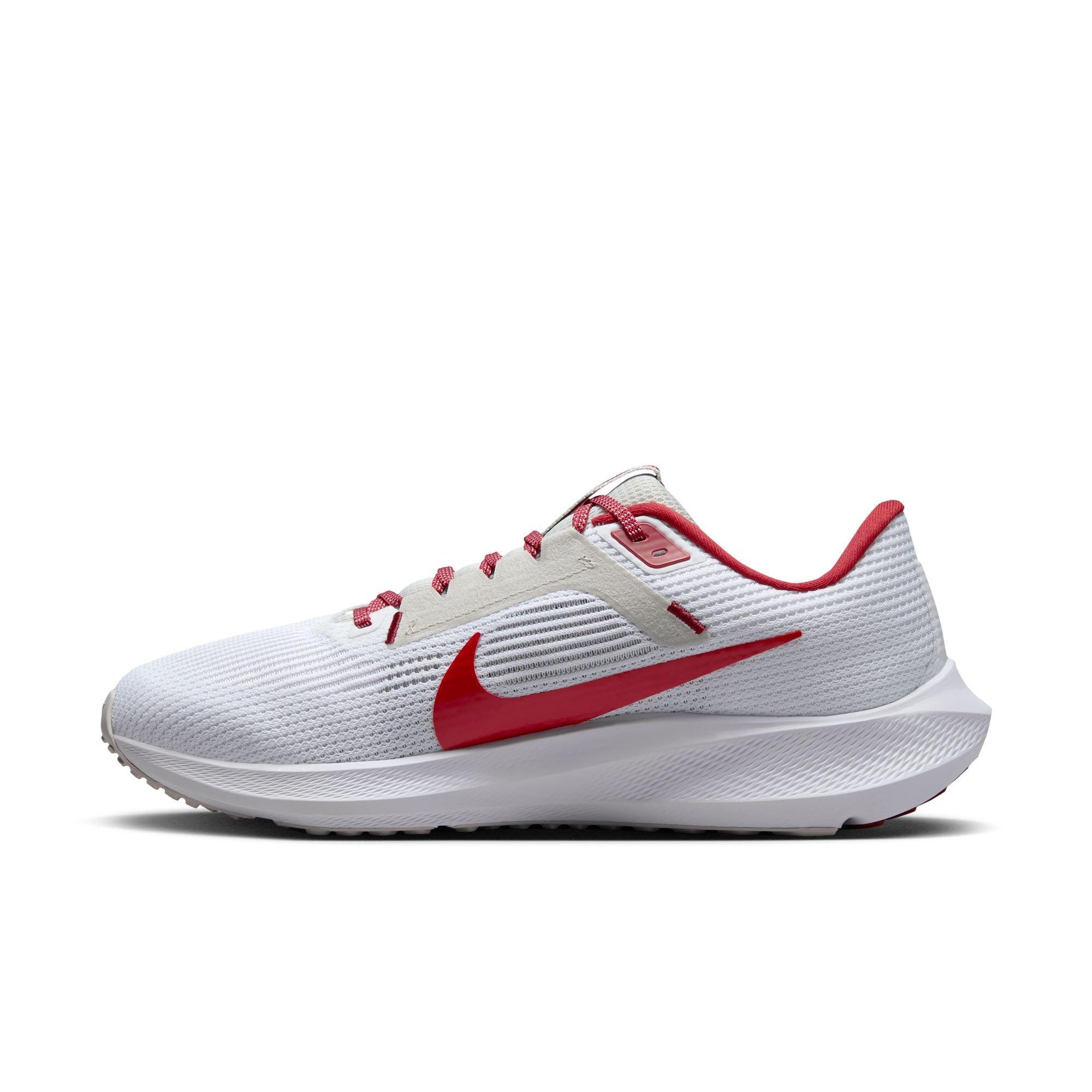 Nike Pegasus 40 "Alabama" Men's Running Shoe - WHITE/TEAM CRIMSON/NIGHT SILVER Thumbnail View 10