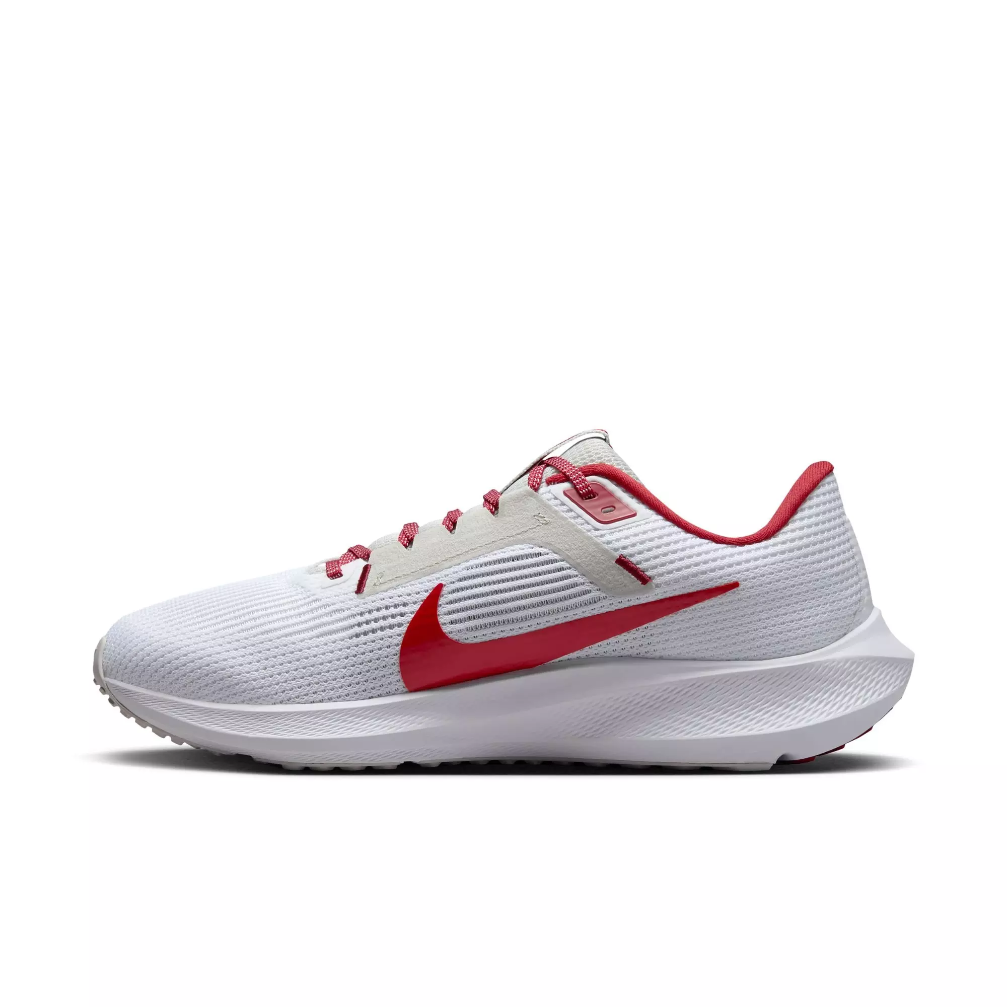 Nike Pegasus 40 "Alabama" Men's Running Shoe - WHITE/TEAM CRIMSON/NIGHT SILVER