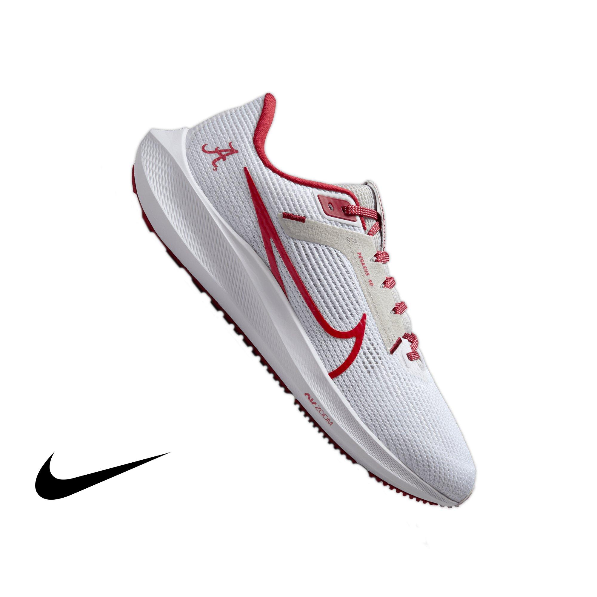 Nike Pegasus 40 "Alabama" Men's Running Shoe - WHITE/TEAM CRIMSON/NIGHT SILVER Thumbnail View 1