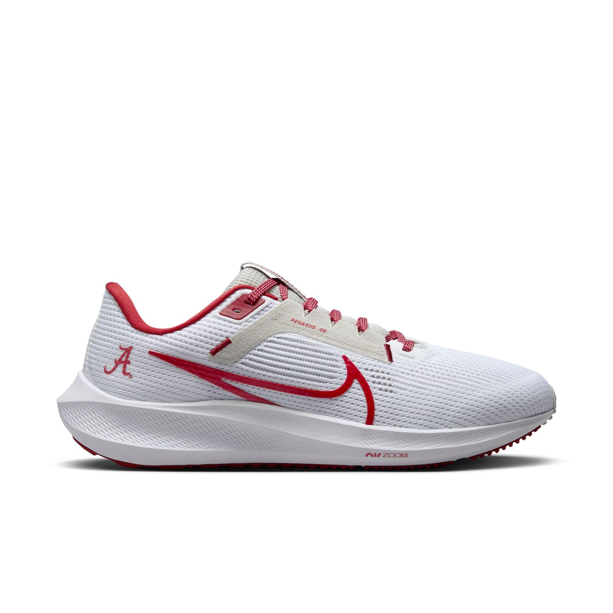Nike Pegasus 40 "Alabama" Men's Running Shoe - WHITE/TEAM CRIMSON/NIGHT SILVER Thumbnail View 2
