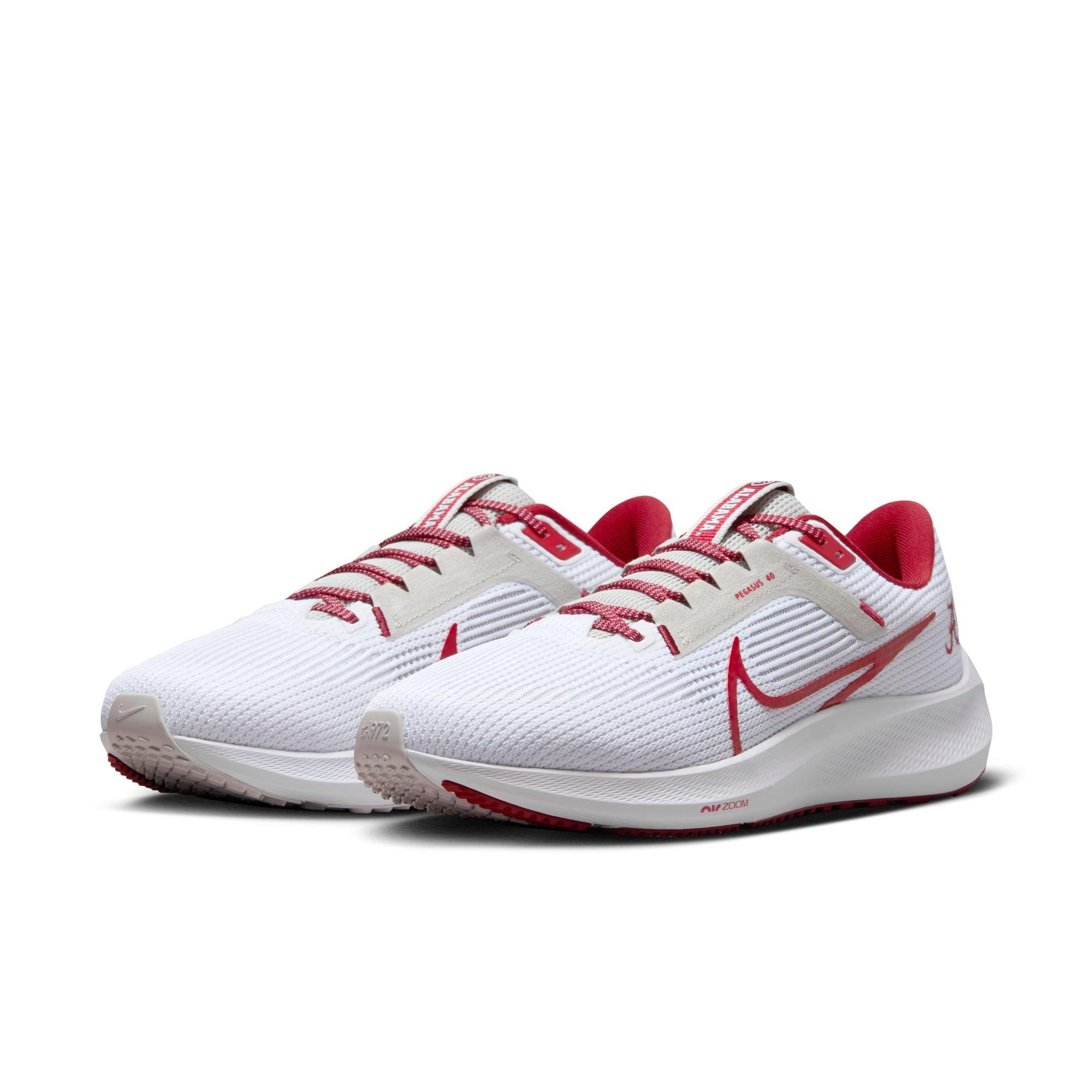 Nike Pegasus 40 "Alabama" Men's Running Shoe - WHITE/TEAM CRIMSON/NIGHT SILVER Thumbnail View 4