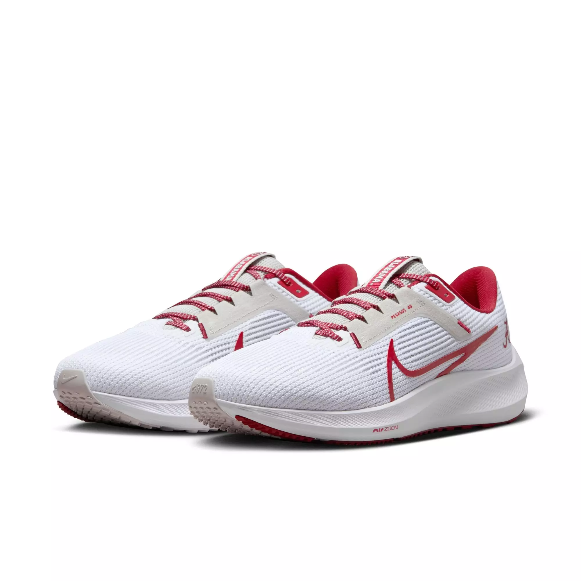 Nike Pegasus 40 "Alabama" Men's Running Shoe - WHITE/TEAM CRIMSON/NIGHT SILVER