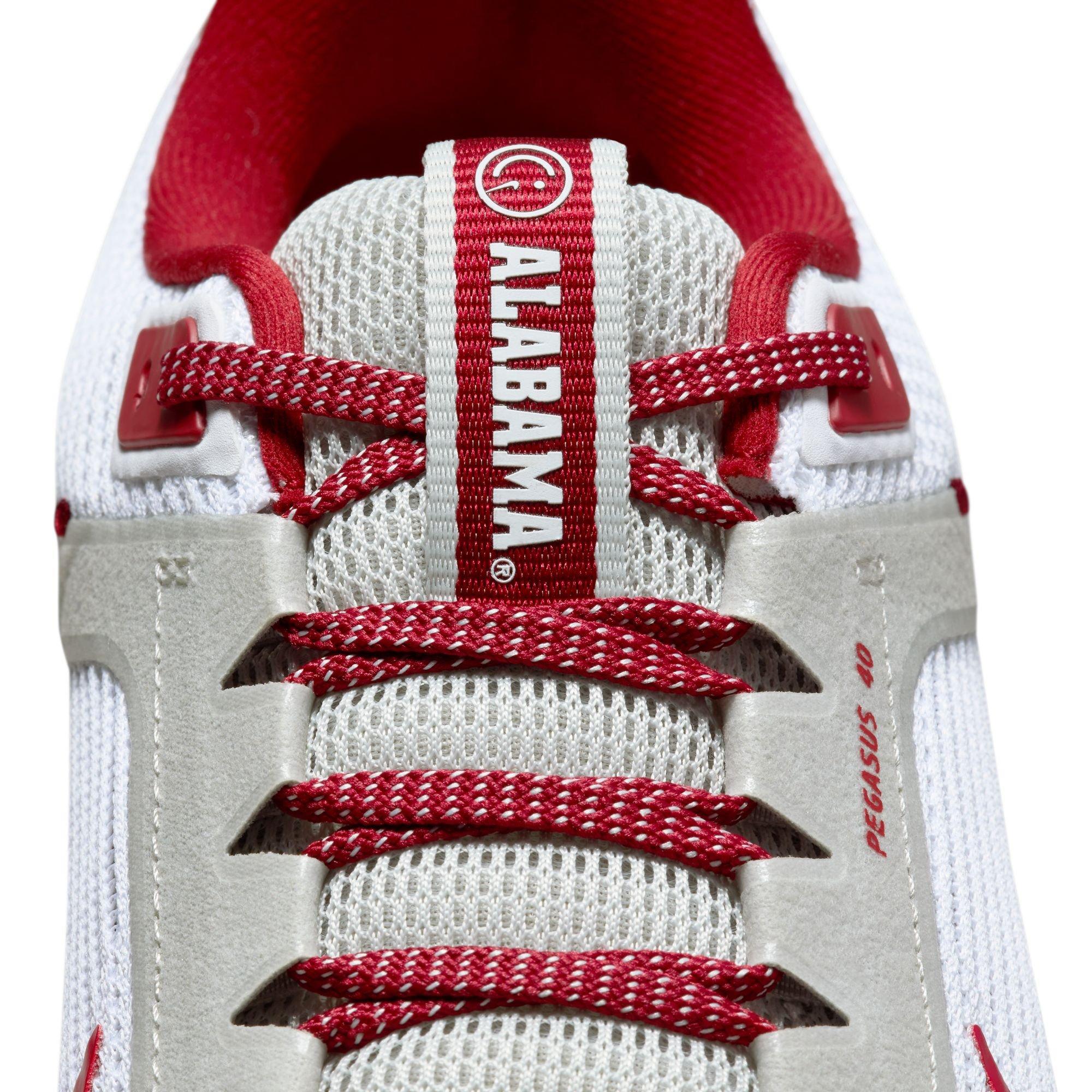 Nike Pegasus 40 "Alabama" Men's Running Shoe - WHITE/TEAM CRIMSON/NIGHT SILVER Thumbnail View 7