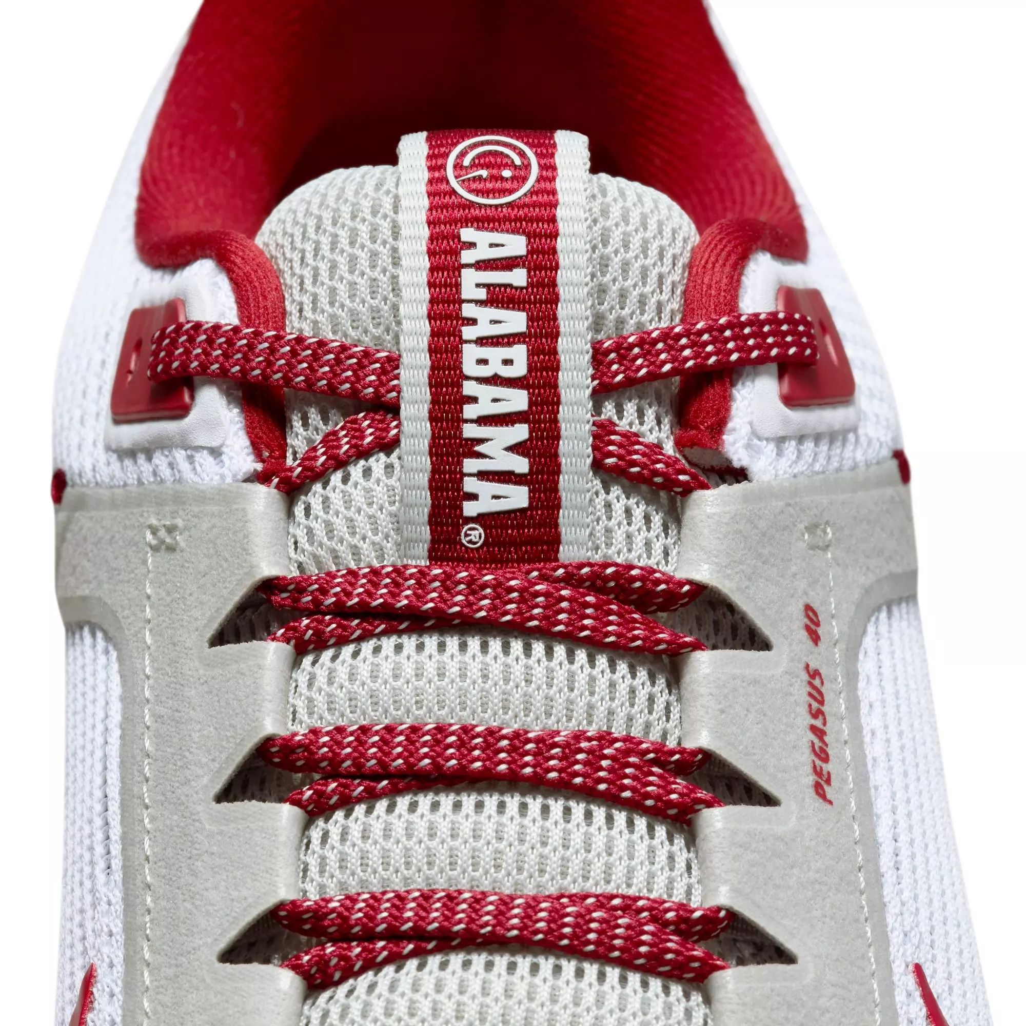 Nike Pegasus 40 "Alabama" Men's Running Shoe - WHITE/TEAM CRIMSON/NIGHT SILVER