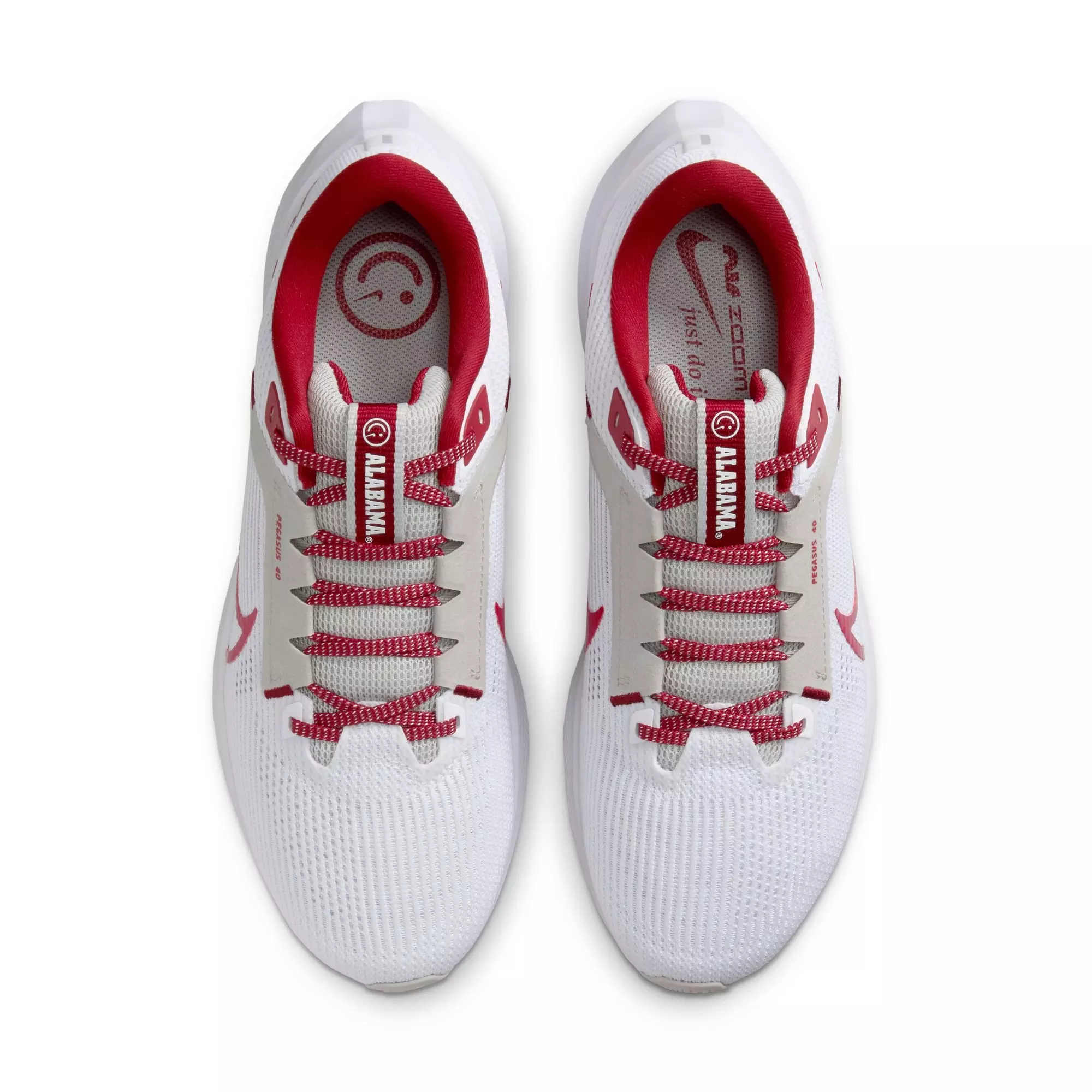 Nike Pegasus 40 "Alabama" Men's Running Shoe - WHITE/TEAM CRIMSON/NIGHT SILVER