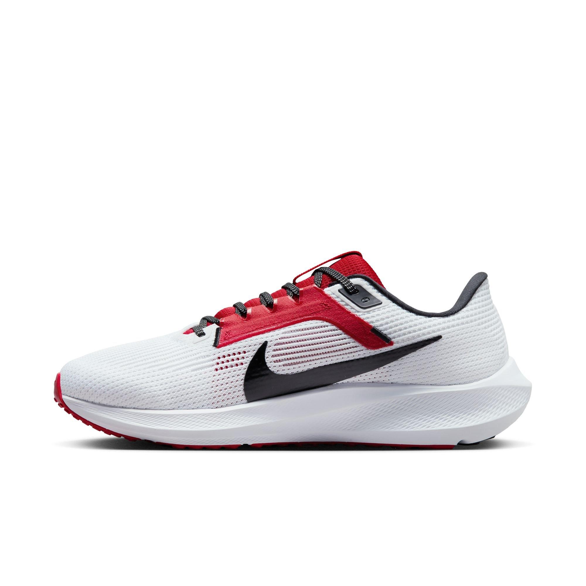 Nike Pegasus 40 "Georgia" Men's Running Shoe - WHITE/BLACK/UNIVERSITY RED Thumbnail View 10