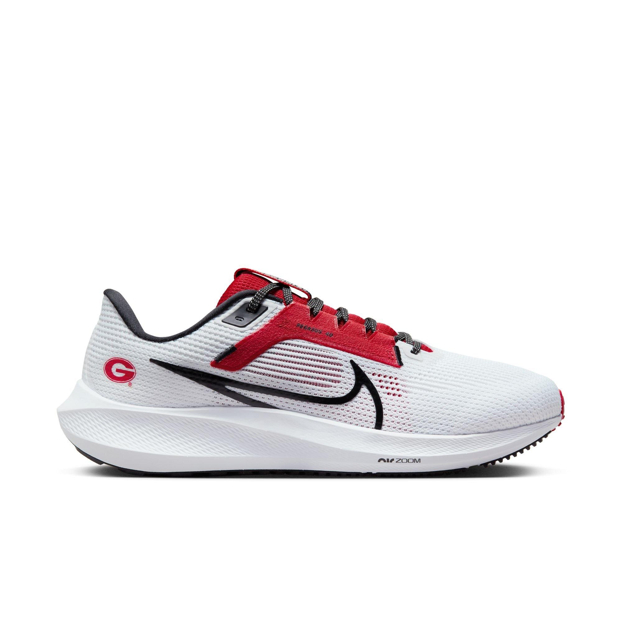 Nike Pegasus 40 "Georgia" Men's Running Shoe - WHITE/BLACK/UNIVERSITY RED Thumbnail View 2