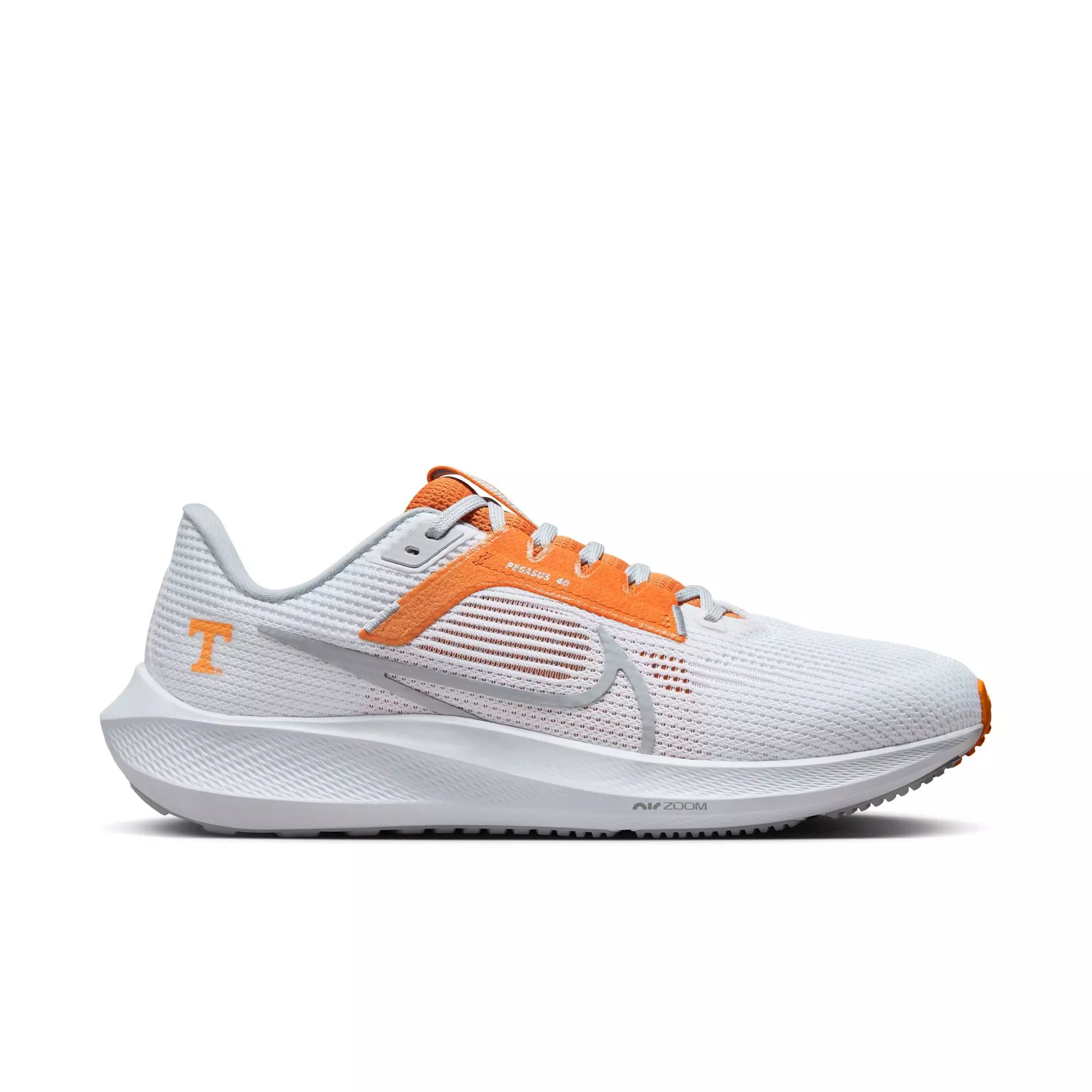 Nike Pegasus 40 "Tennessee" Men's Running Shoe - WHITE/WOLF GREY/BRIGHT CERAMIC