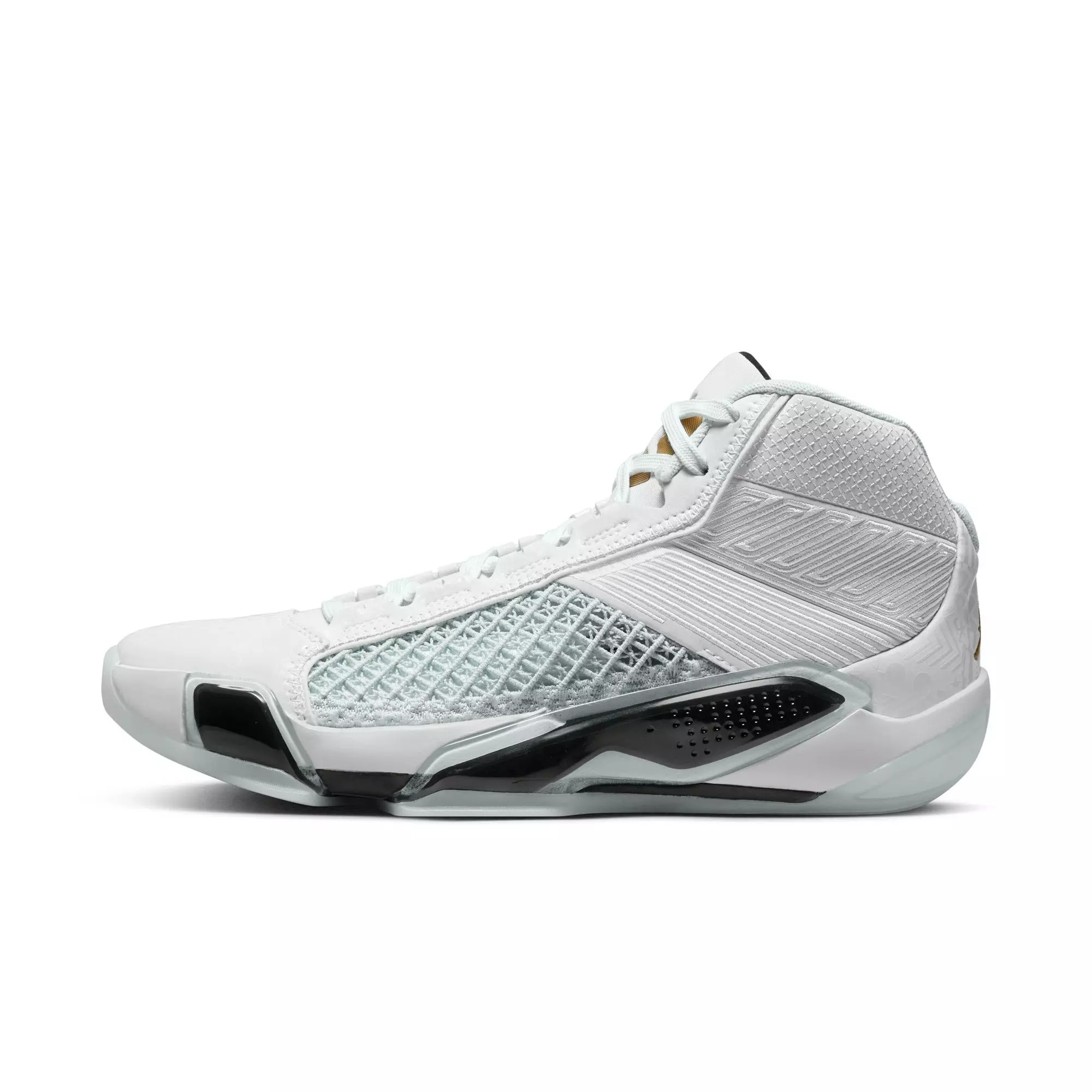 Jordan XXXVIII "FIBA" Men's Basketball Shoe - WHITE/METALLIC GOLD/PURE PLATINUM