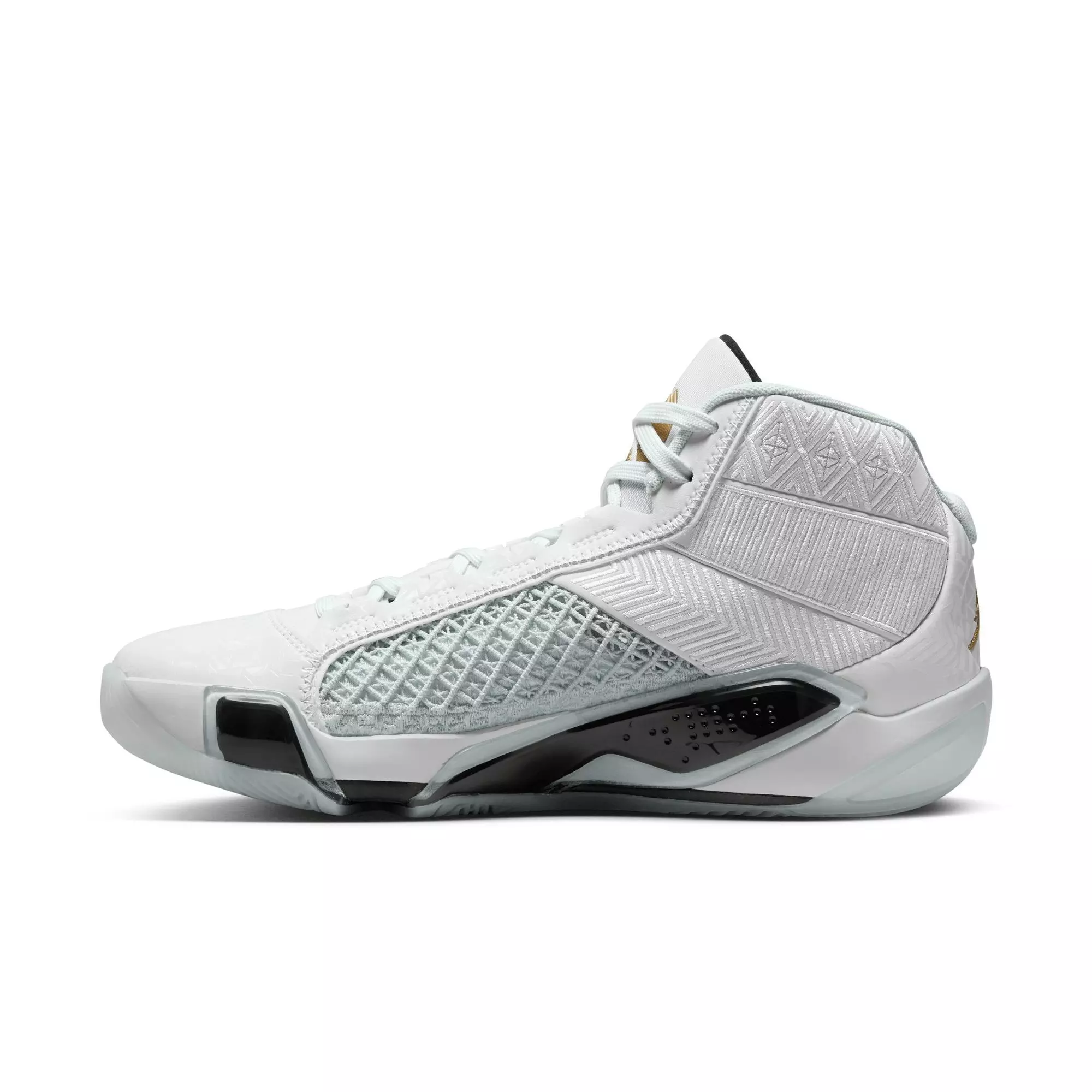 Jordan XXXVIII "FIBA" Men's Basketball Shoe - WHITE/METALLIC GOLD/PURE PLATINUM