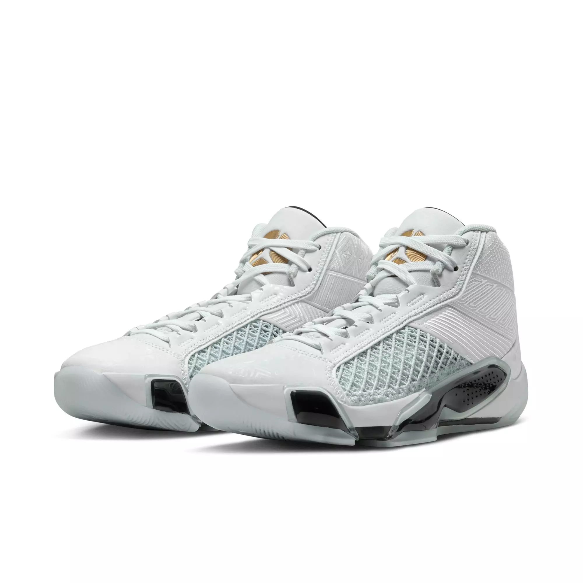 Jordan XXXVIII "FIBA" Men's Basketball Shoe - WHITE/METALLIC GOLD/PURE PLATINUM