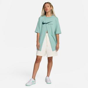 Nike Women's Slit Oversized Tee - Mineral