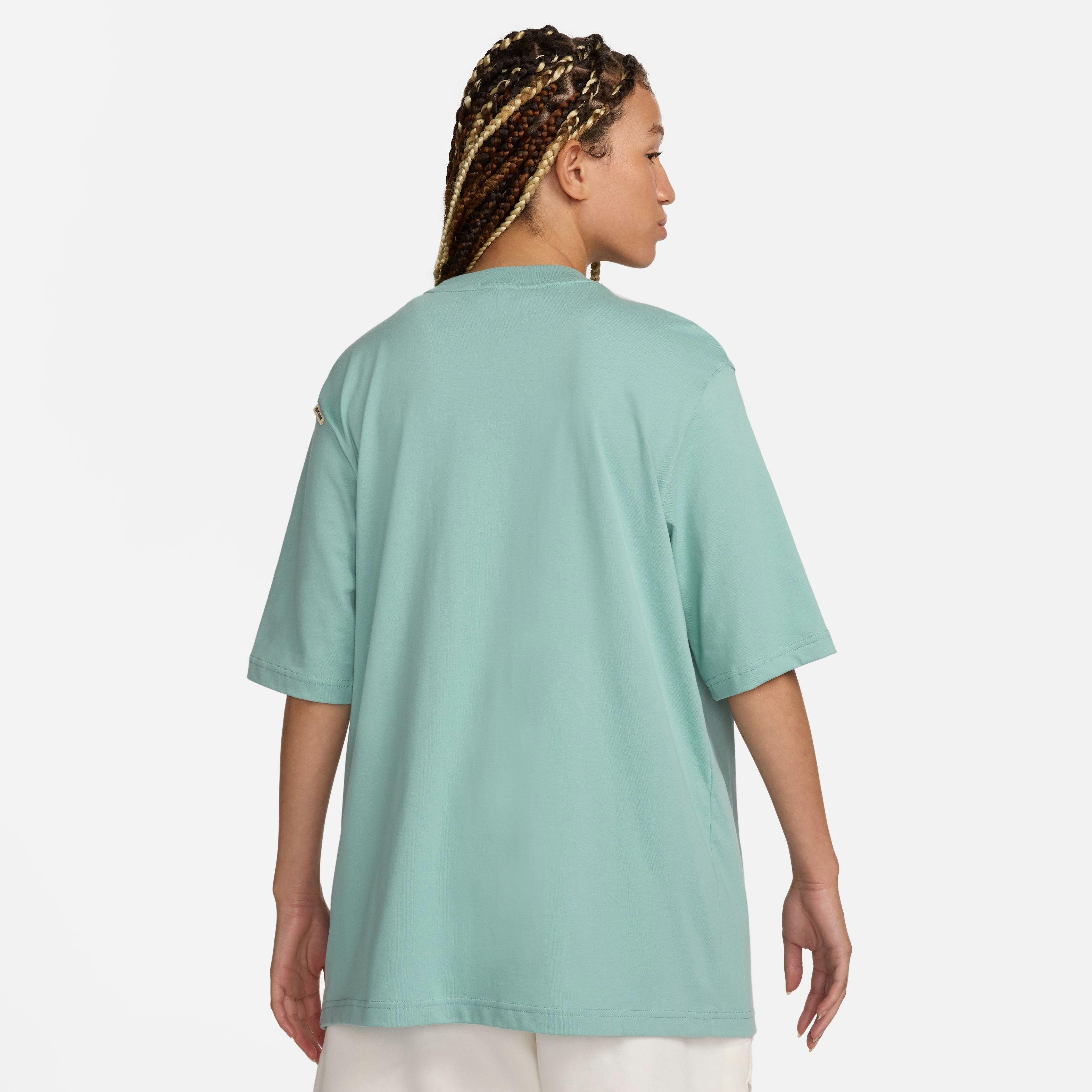 Nike Women's Slit Oversized Tee - Mineral - TEAL Thumbnail View 6