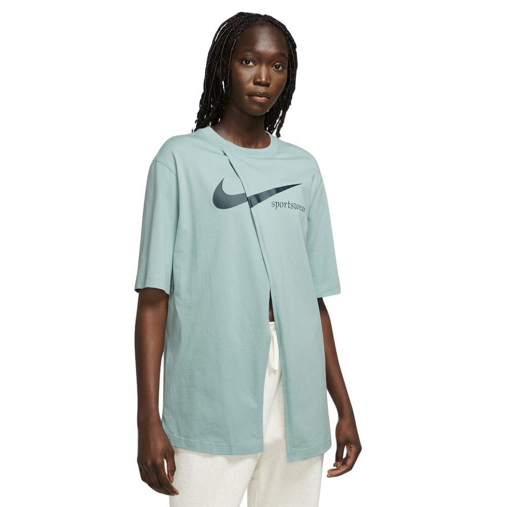 Nike Women's Slit Oversized Tee - Mineral - TEAL Thumbnail View 1