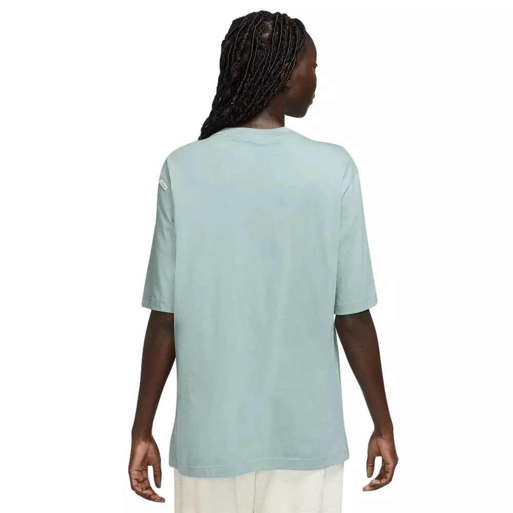 Nike Women's Slit Oversized Tee - Mineral - TEAL