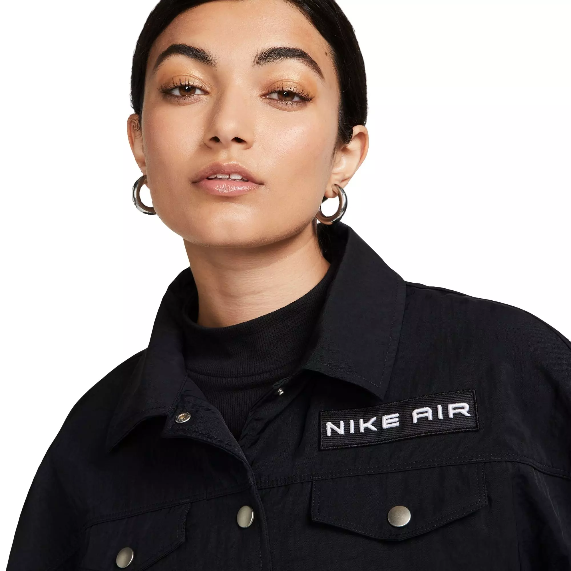 Nike Women's Air Modest Cropped Woven Jacket - BLACK