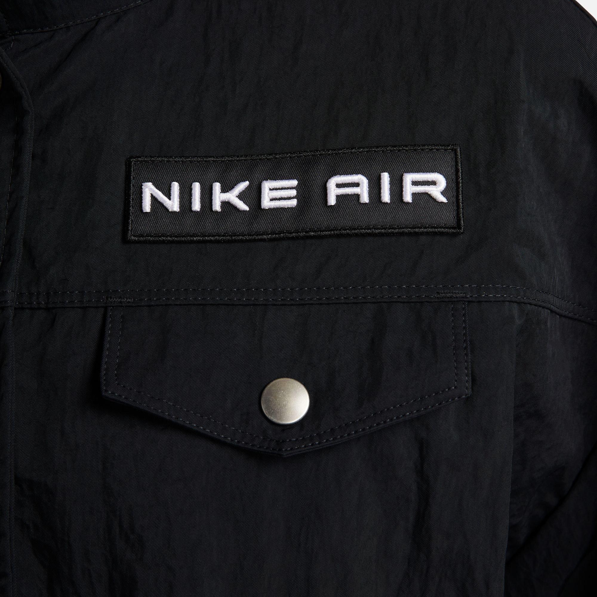 Nike Women's Air Modest Cropped Woven Jacket - BLACK Thumbnail View 4