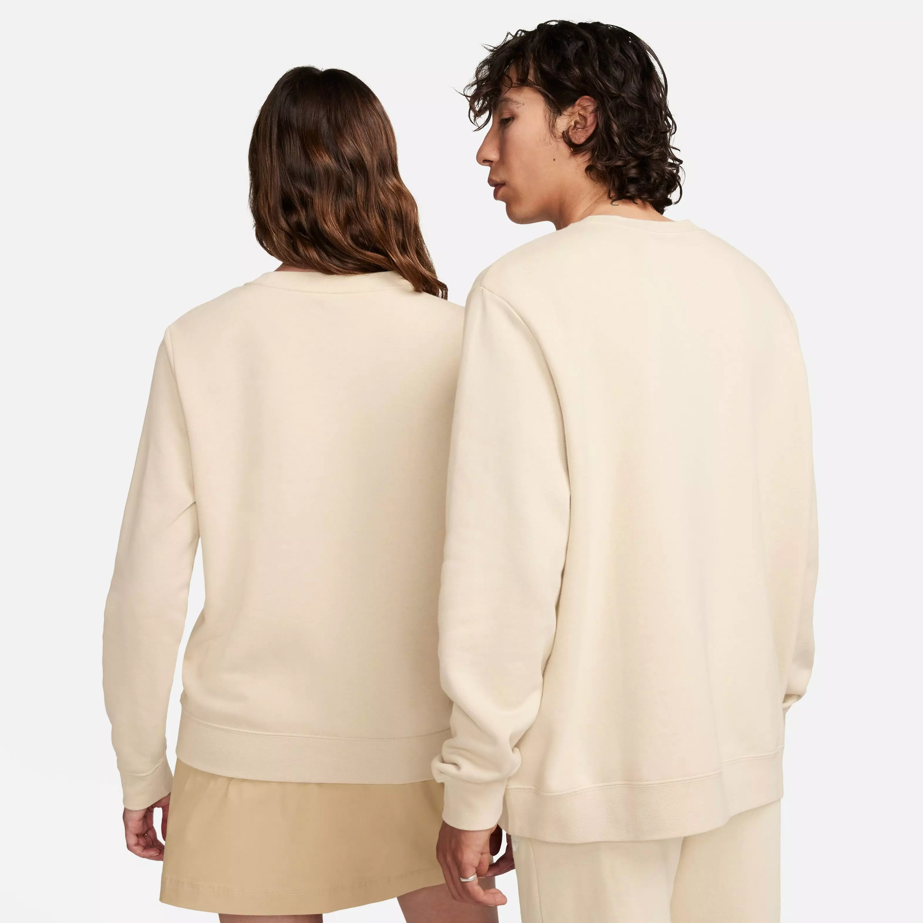 Nike Women's Sportswear Club Fleece Crew Sweatshirt - Sanddrift - BROWN