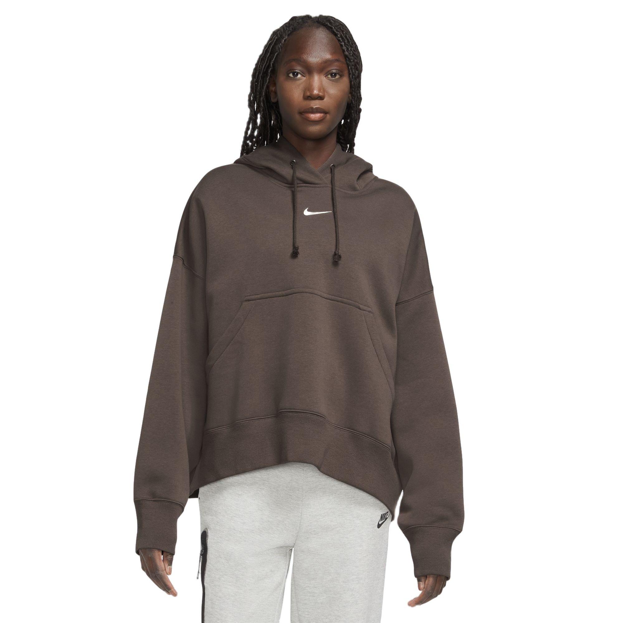 Nike Women's Phoenix Fleece Oversized Hoodie - Baroque Brown