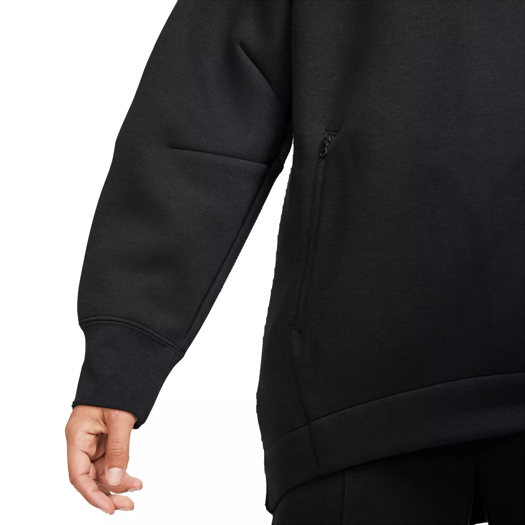 Nike Women's Sportswear Tech Fleece Cape Oversized Hoodie - Black - BLACK